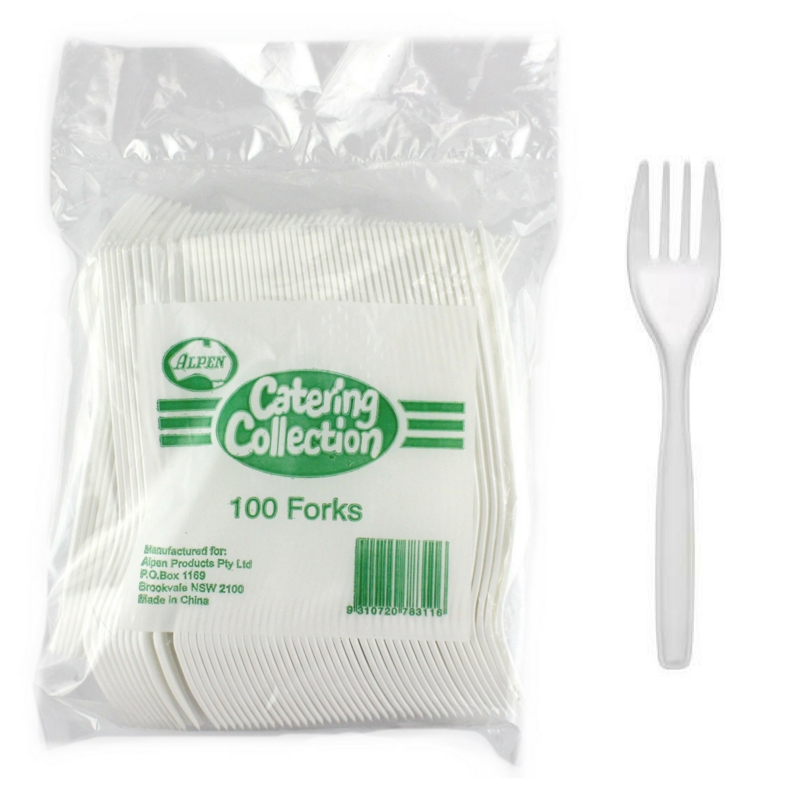 White Plastic Forks (Bulk Pack of 100)