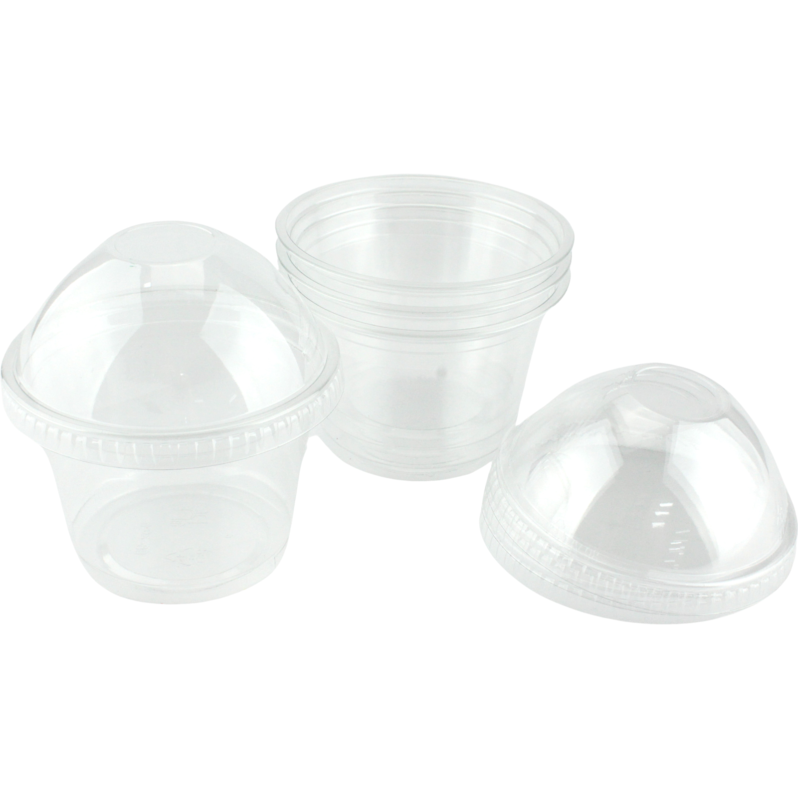 Clear Snack Cups With Dome Lids 260ml (Pack of 4)