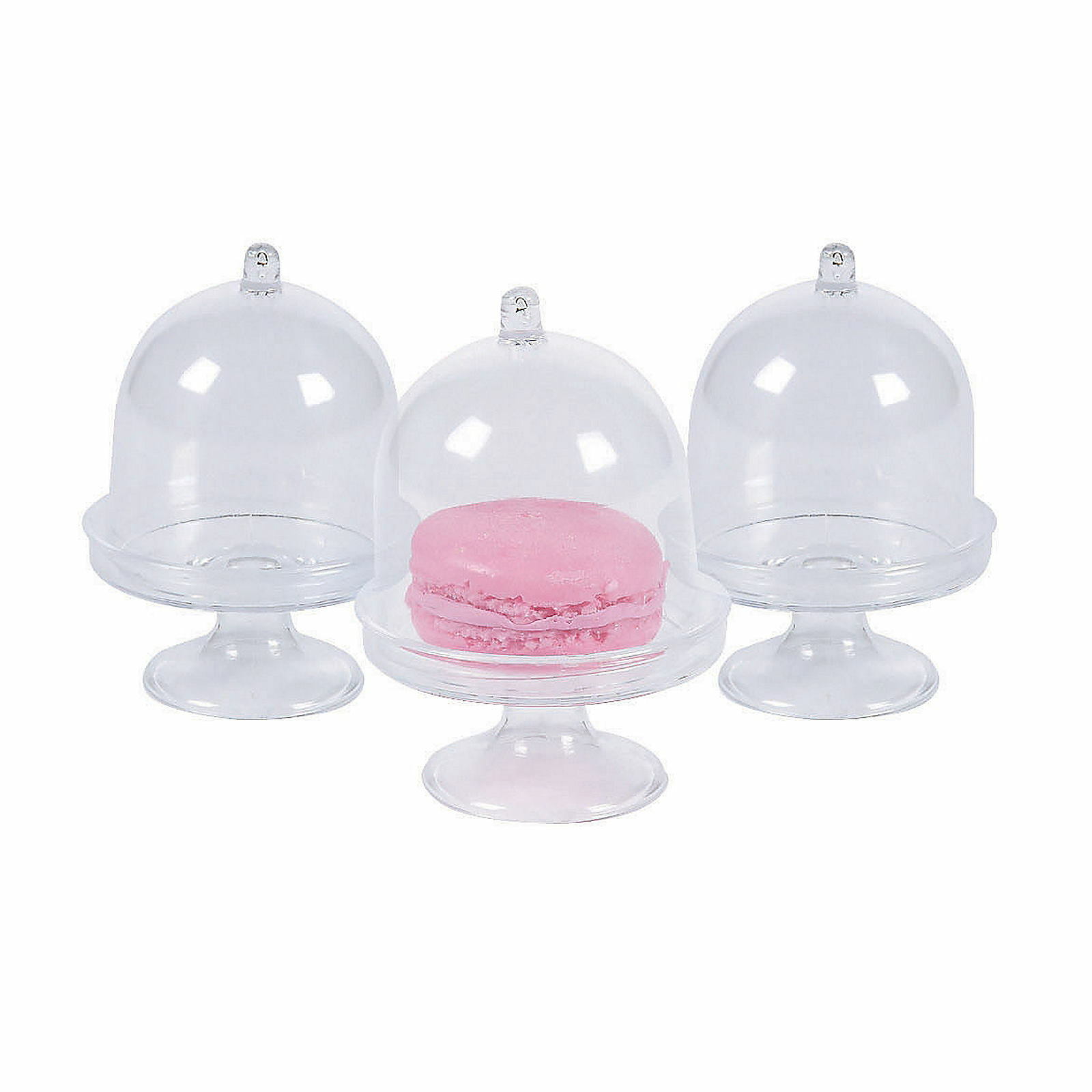 Mini Plastic Cake Dome Containers (Pack of 12)