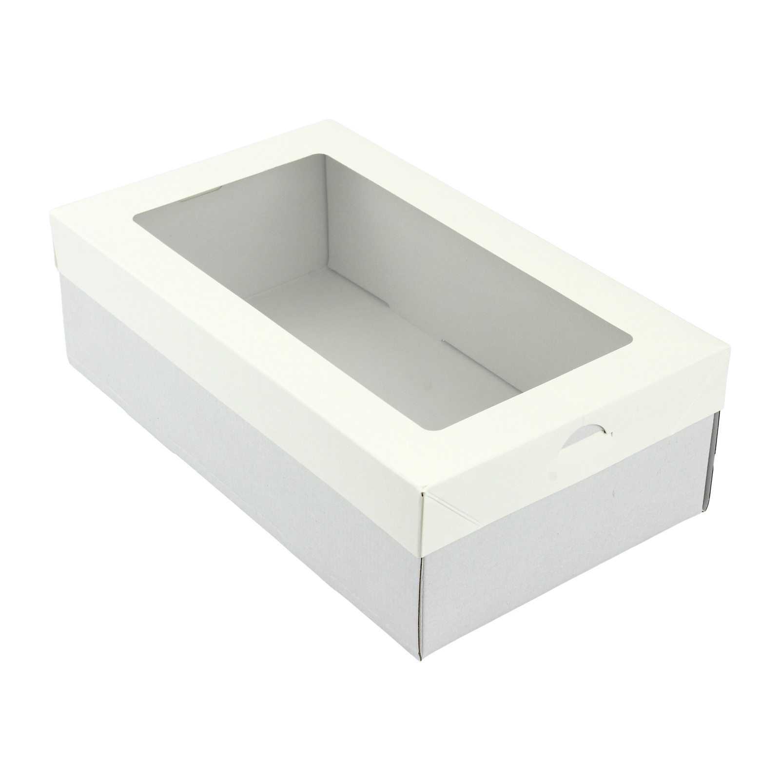 Eco White Grazing Boxes with Lids 25.8cm x 15.5cm x 8cm (Pack of 2) 