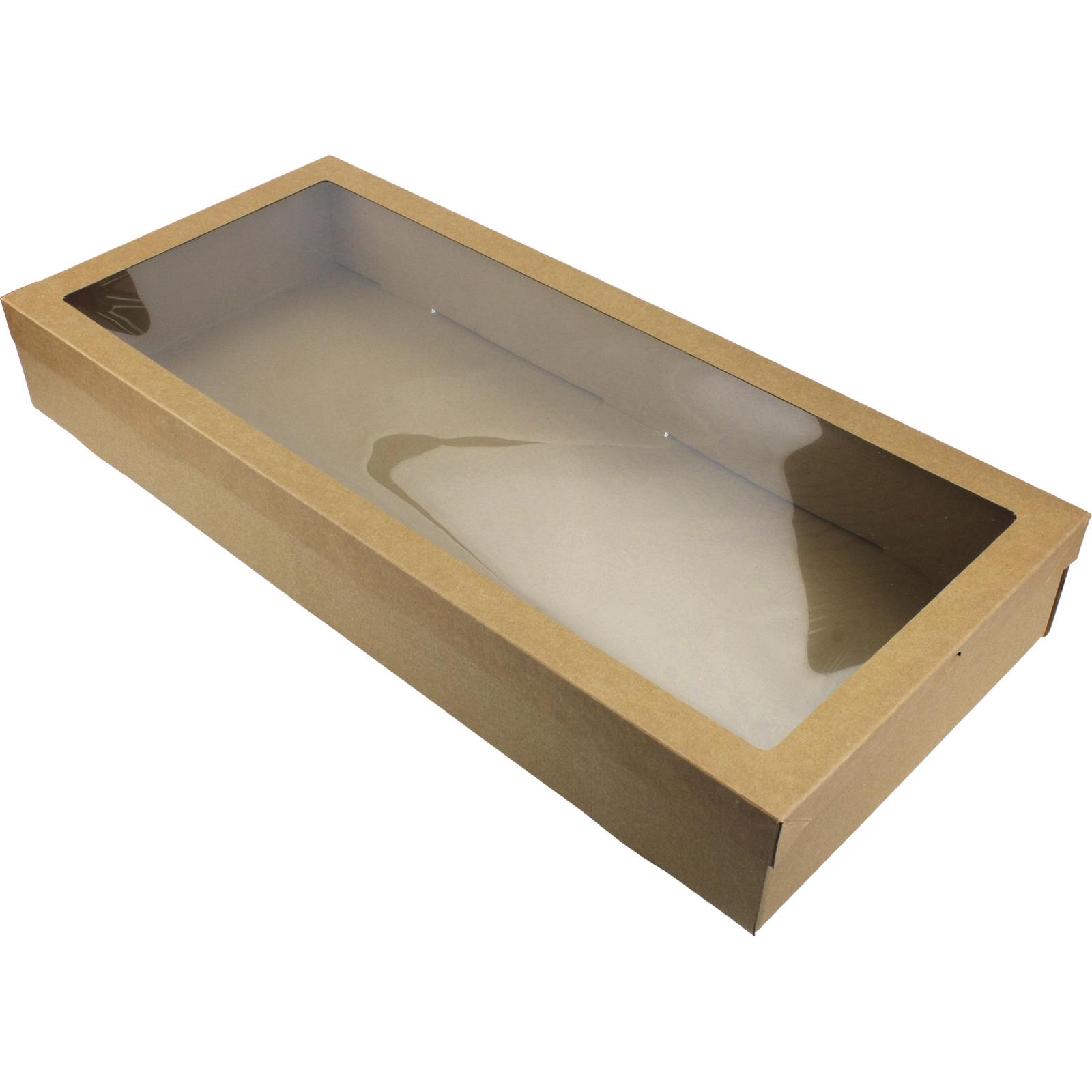 Eco Kraft Grazing Boxes with Lids 56cm x 25.5cm x 8cm (Pack of 2)