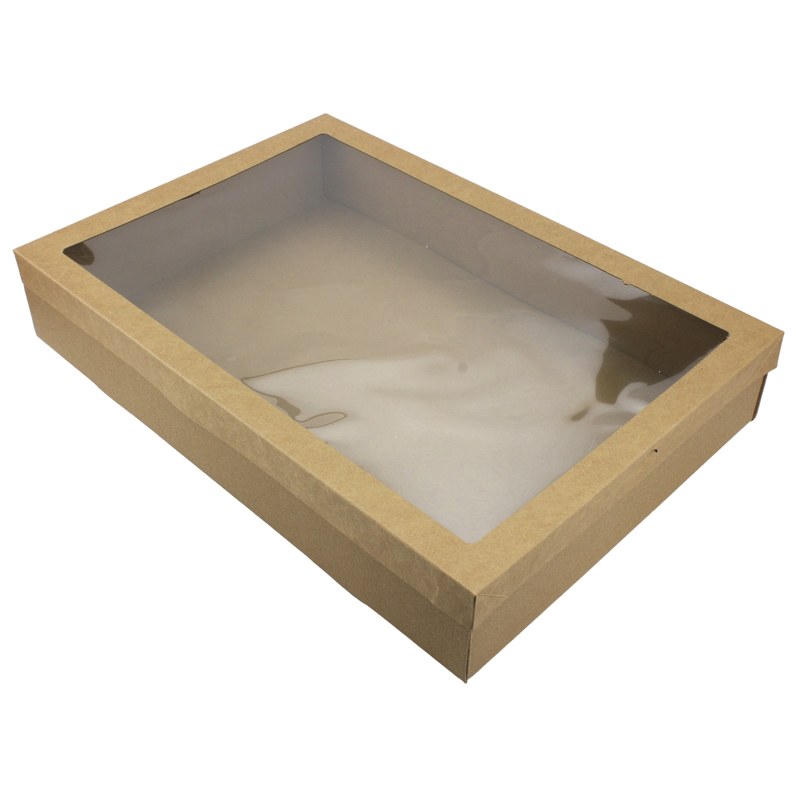 Eco Kraft Grazing Boxes with Lids 45cm x 31cm x 8cm (Pack of 2) 
