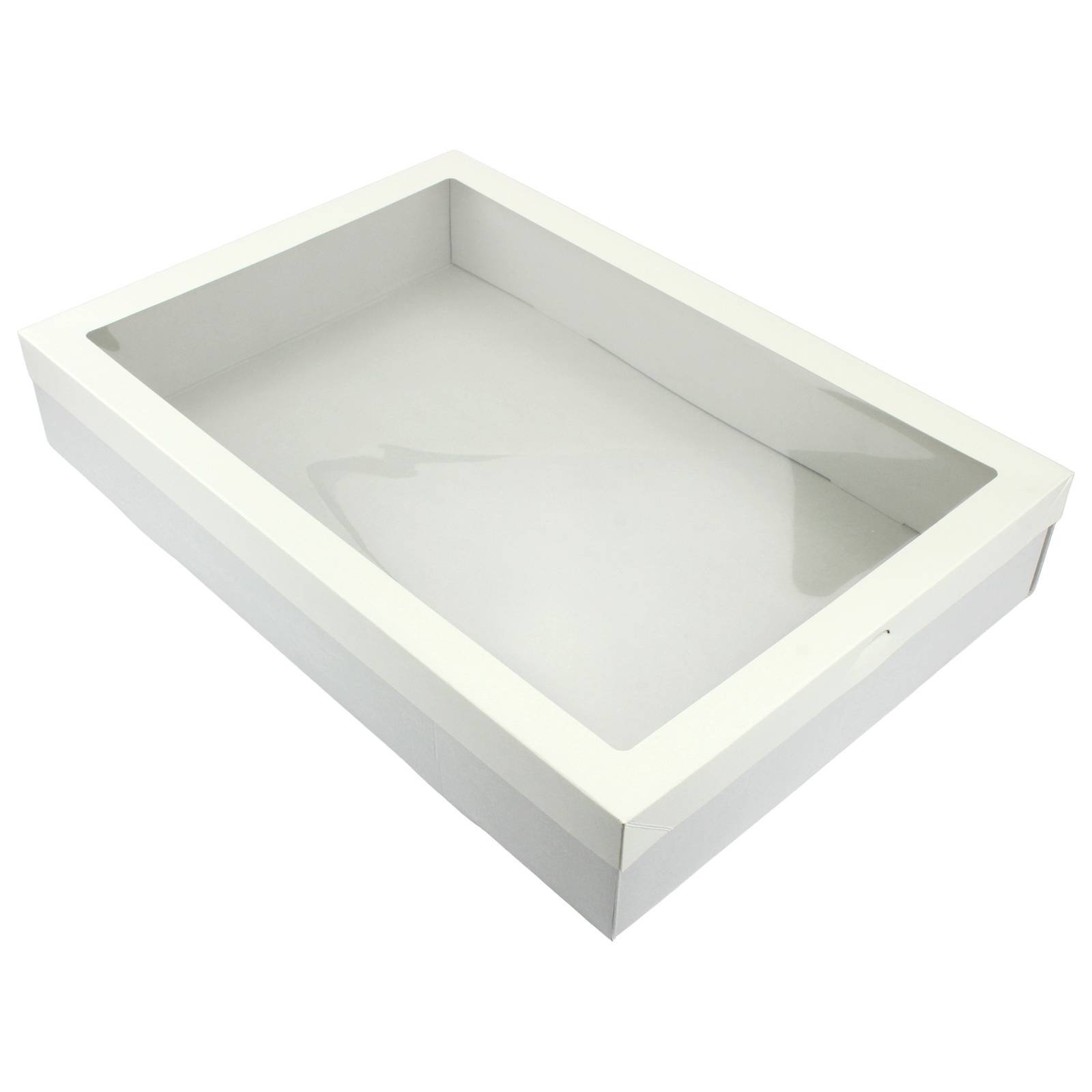 Eco White Grazing Boxes with Lids 45cm x 31cm x 8cm (Pack of 2)
