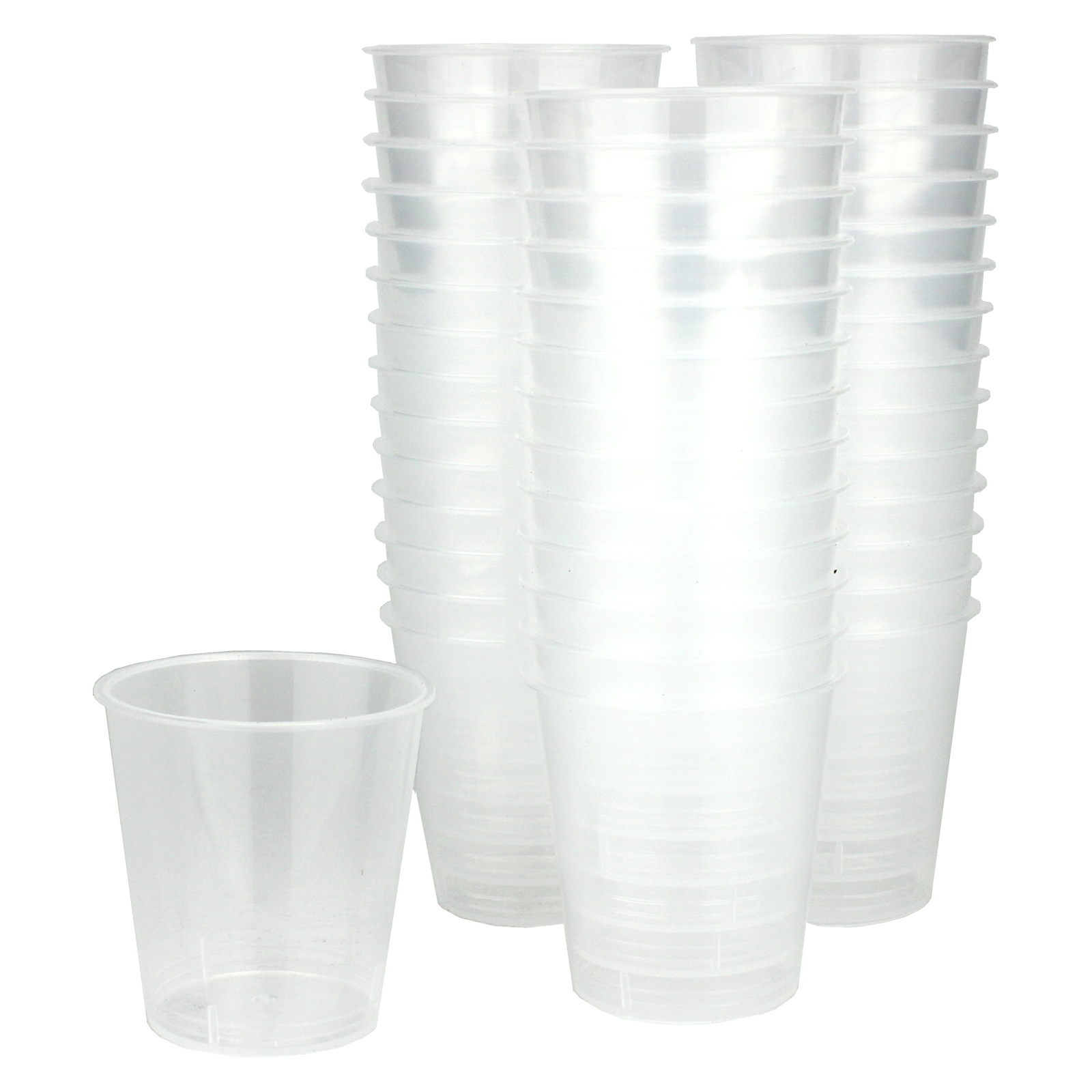 Eco Friendly Clear Plastic Shot Glasses 30ml (Pack of 40)