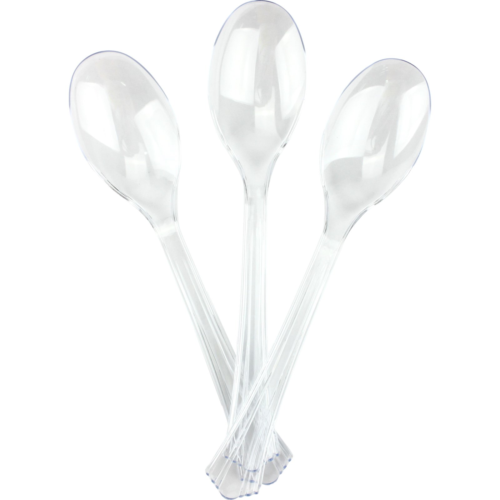 Clear Plastic Serving Spoons (Set of 3)