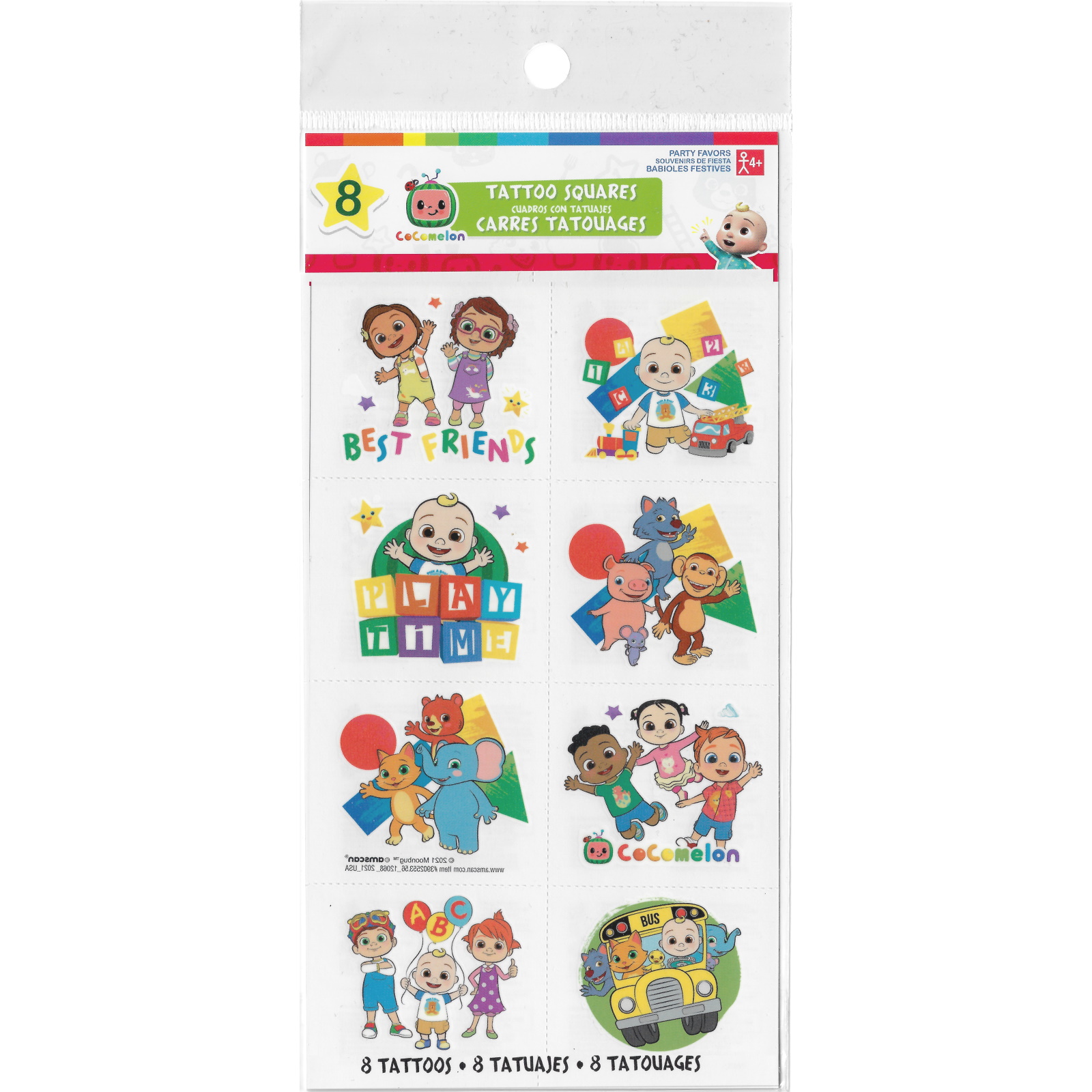 Cocomelon Tattoos (1 Sheet)