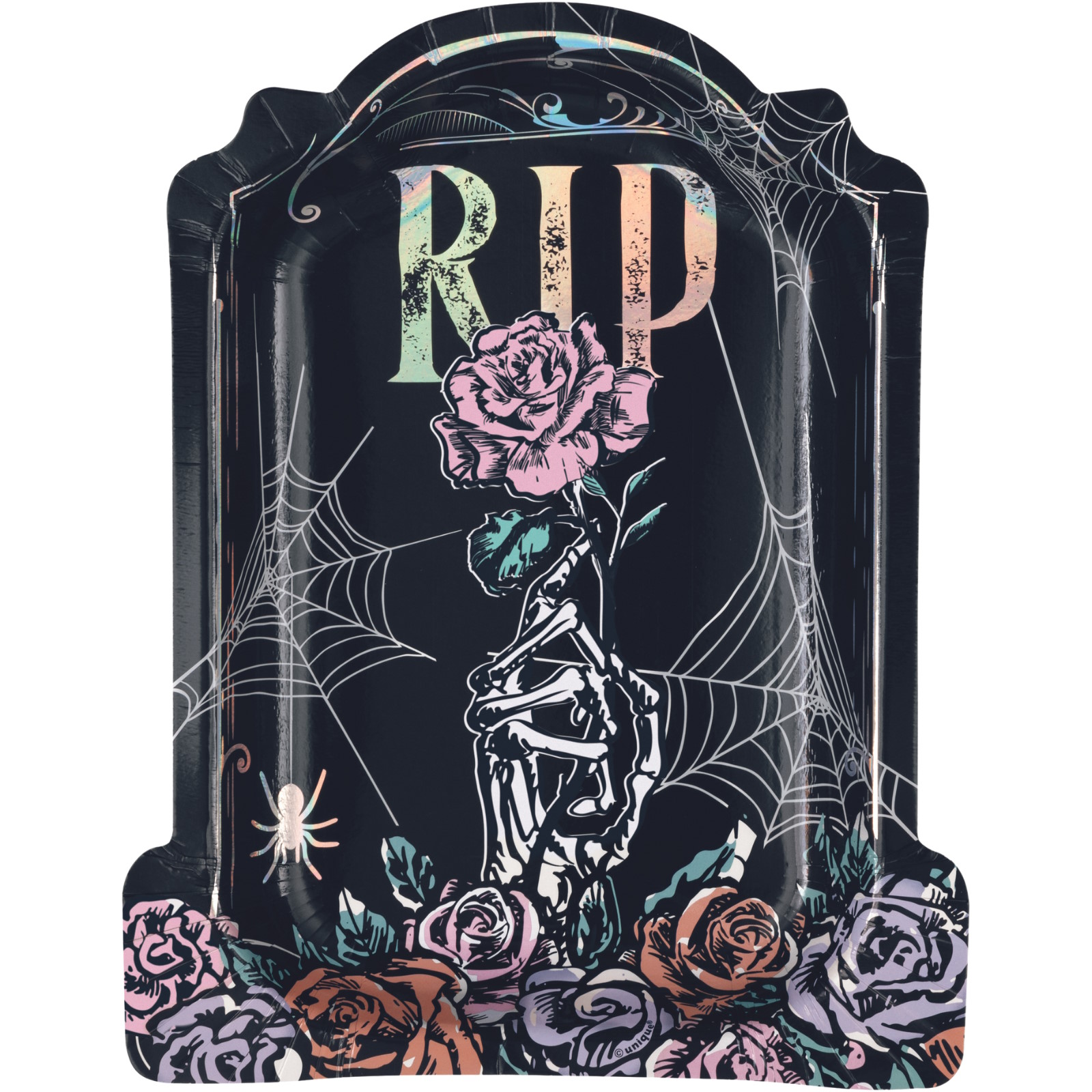 Floral Skulls RIP Paper Plates (Pack of 8)