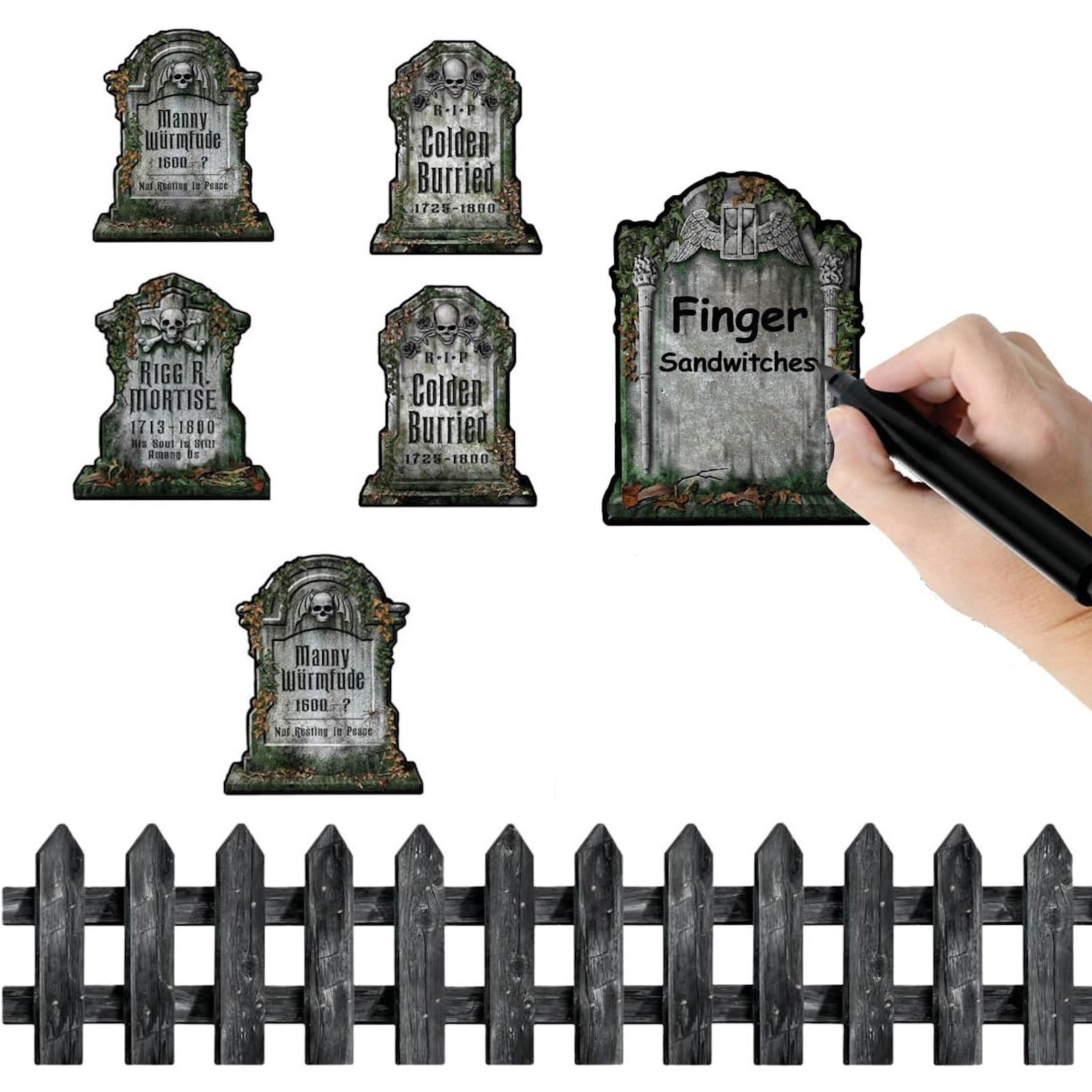 Tabletop Graveyard Set With Customisable Tombstone