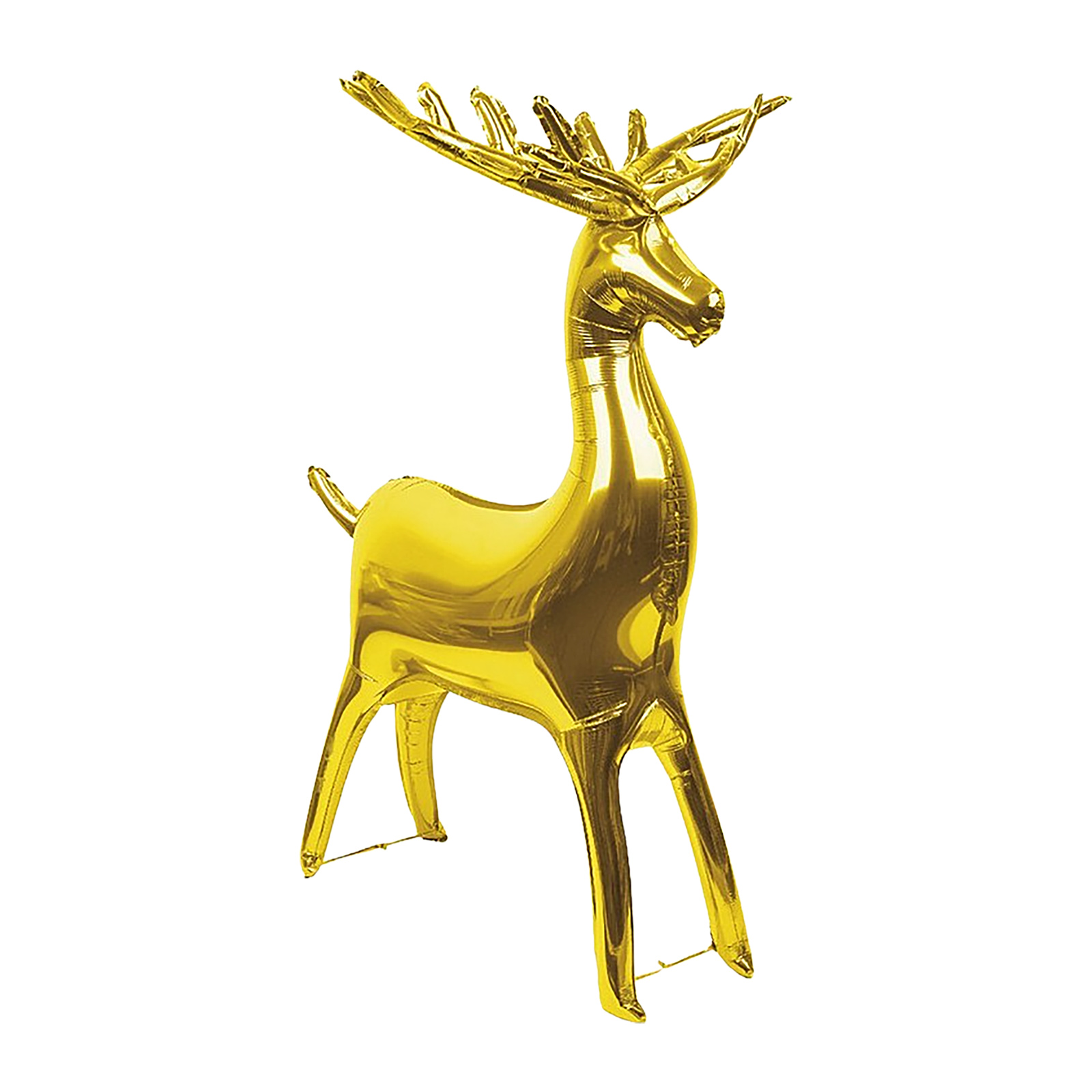 Gold Reindeer Standing Air Fill Foil Balloon 71cm 