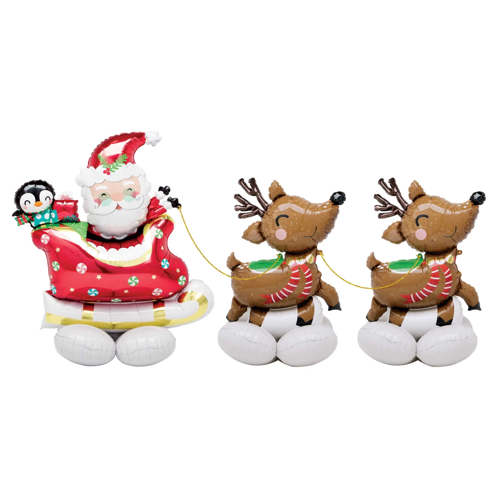 AirLoonz Santa & Reindeer Air Fill Balloon (Set of 3)