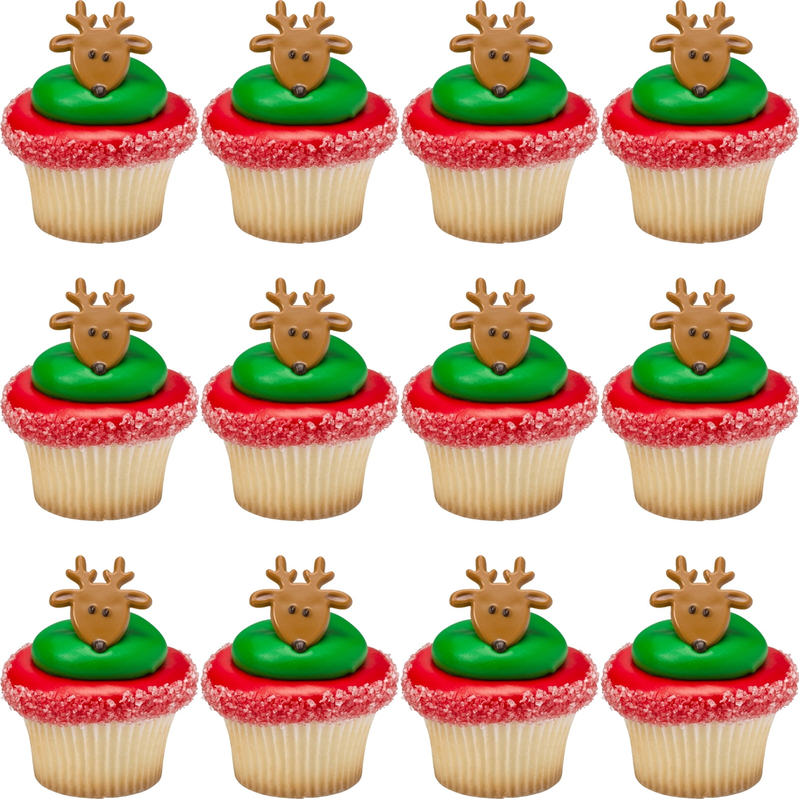 Reindeer Cupcake Rings (Pack of 12) 