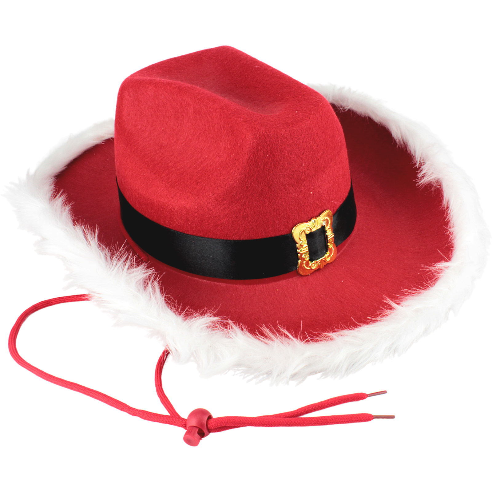 Red Christmas Cowboy Hat