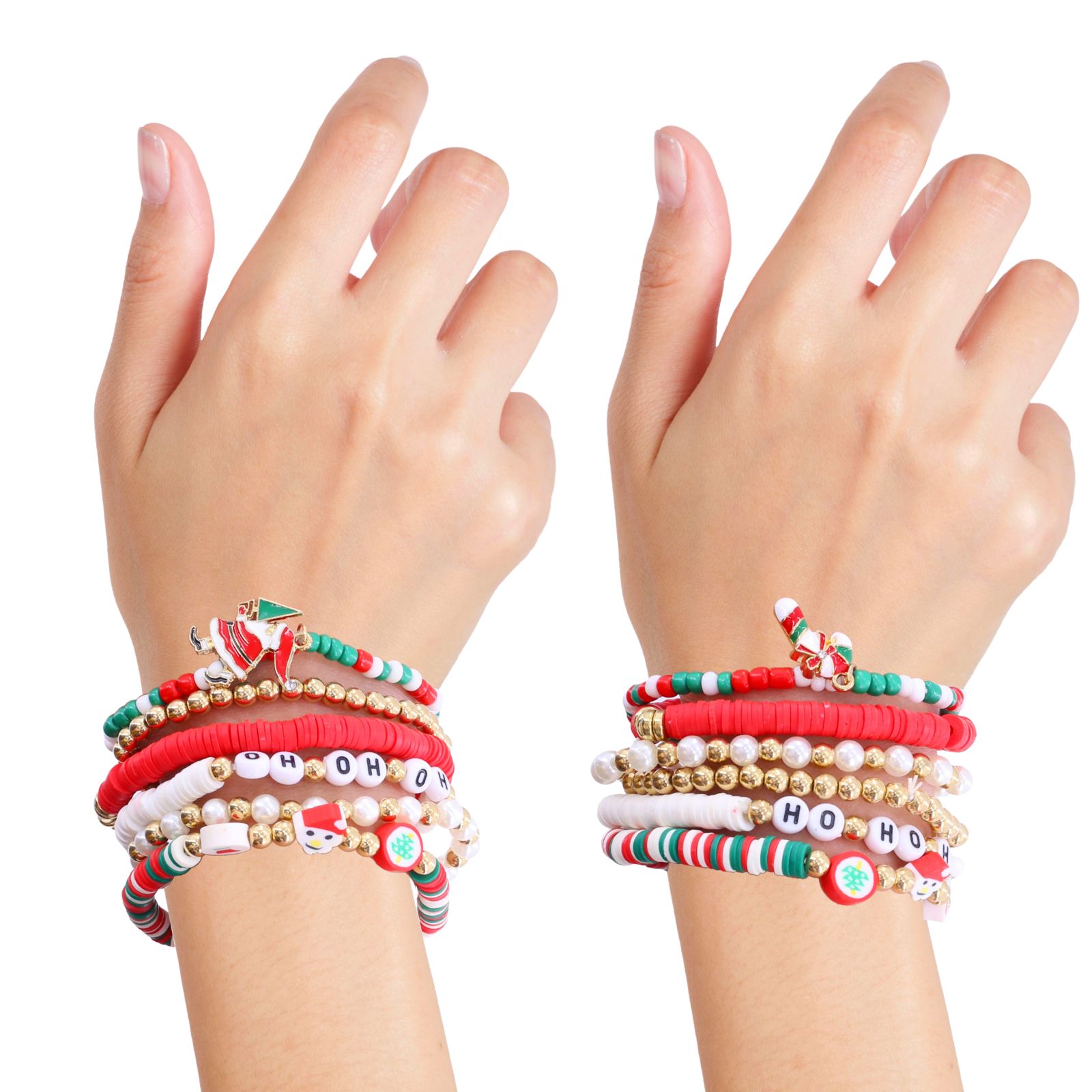 Pack of 6 Christmas Friendship Bracelets Assorted