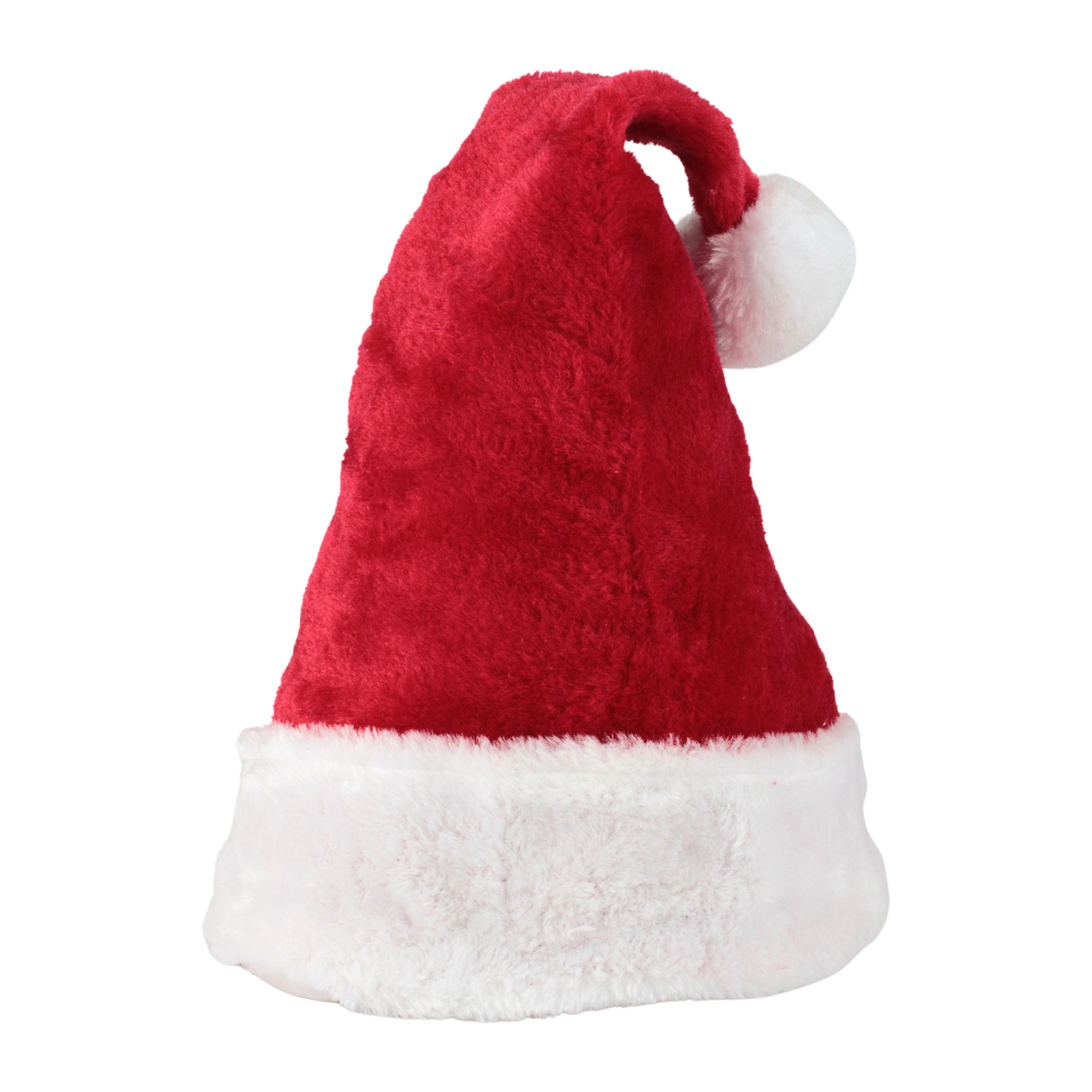 Kids Red and White Plush Santa Hat