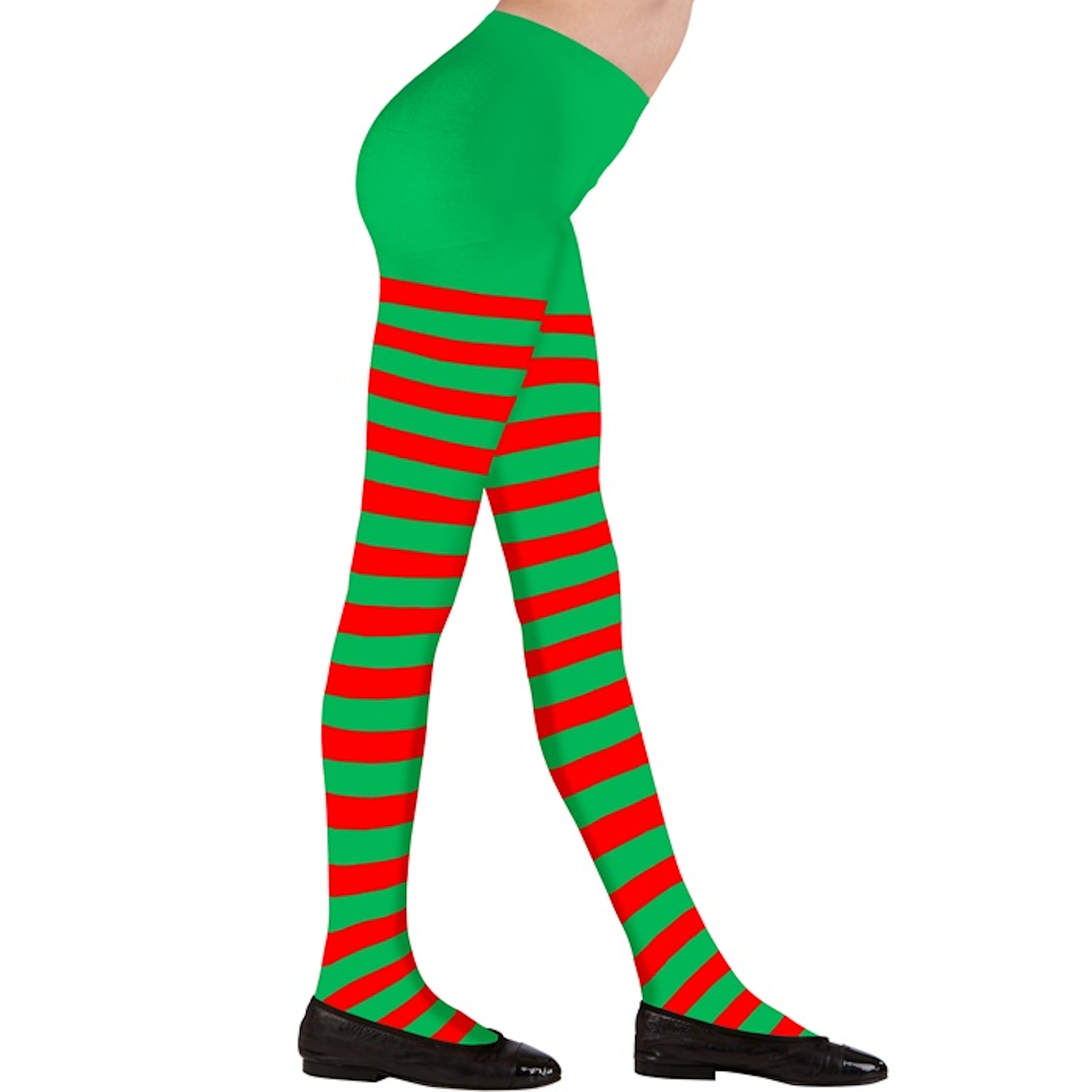 Kids Green and Red Striped Stockings 1-3 Years