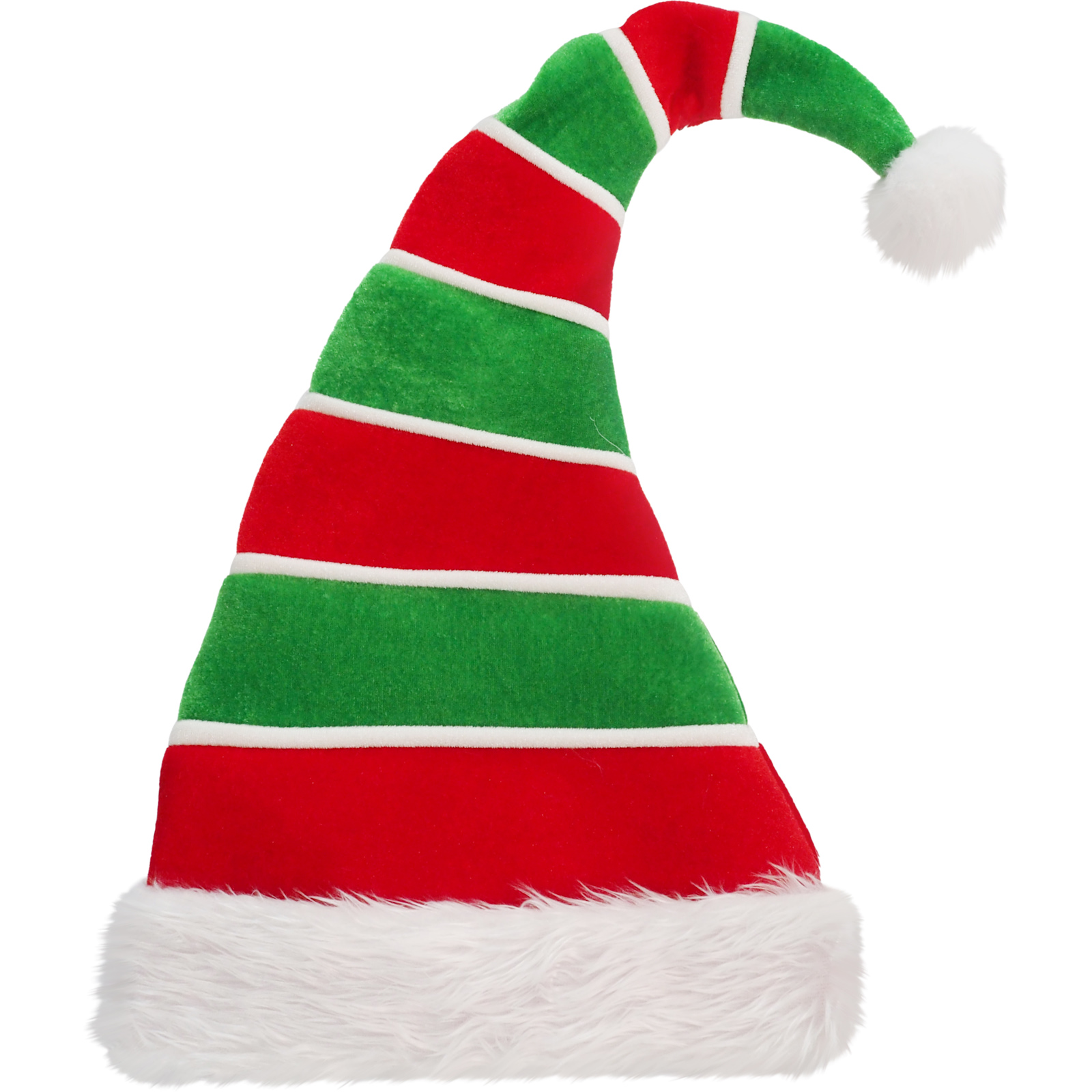 Red And Green Striped Elf Hat