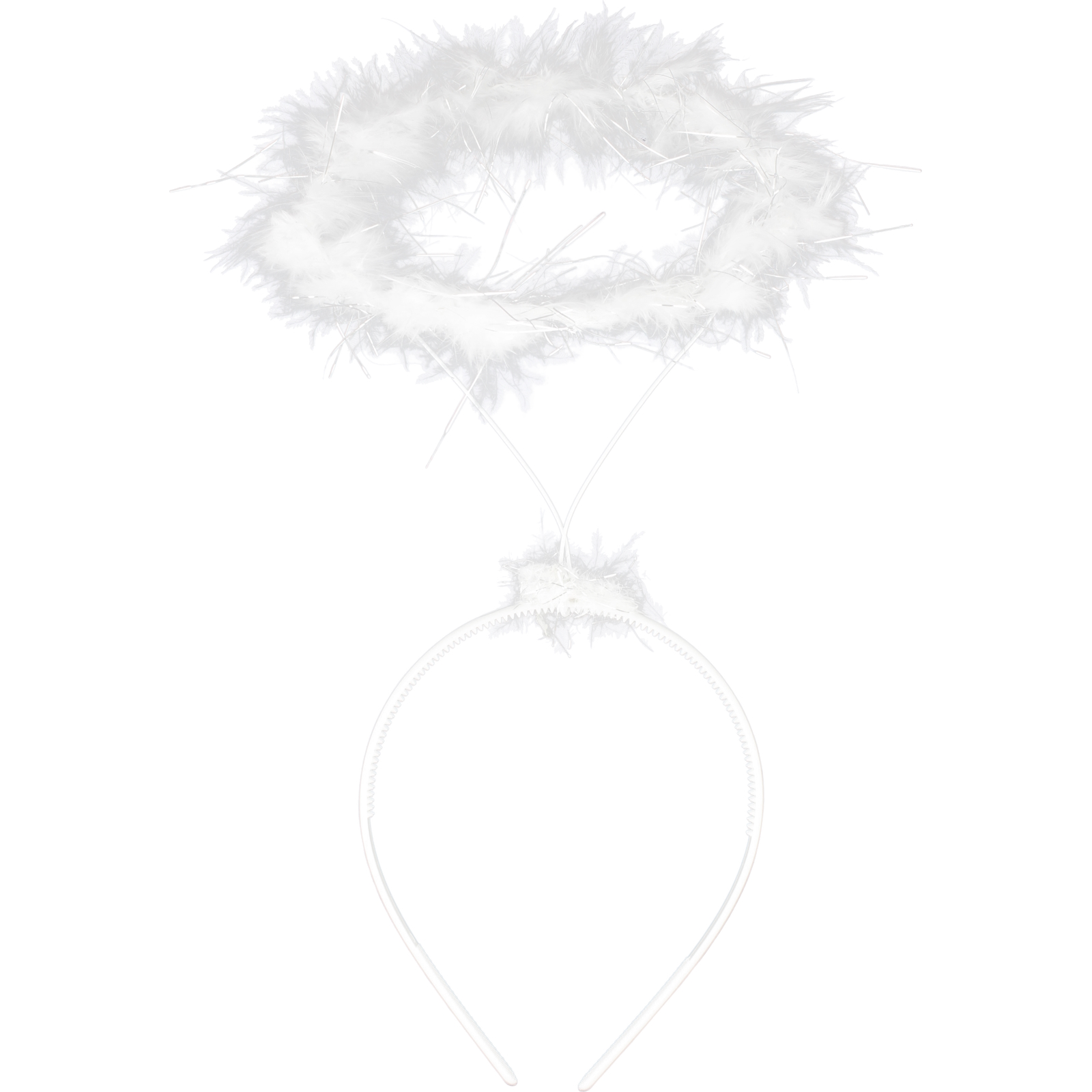 White Feathered Angel Halo Headband
