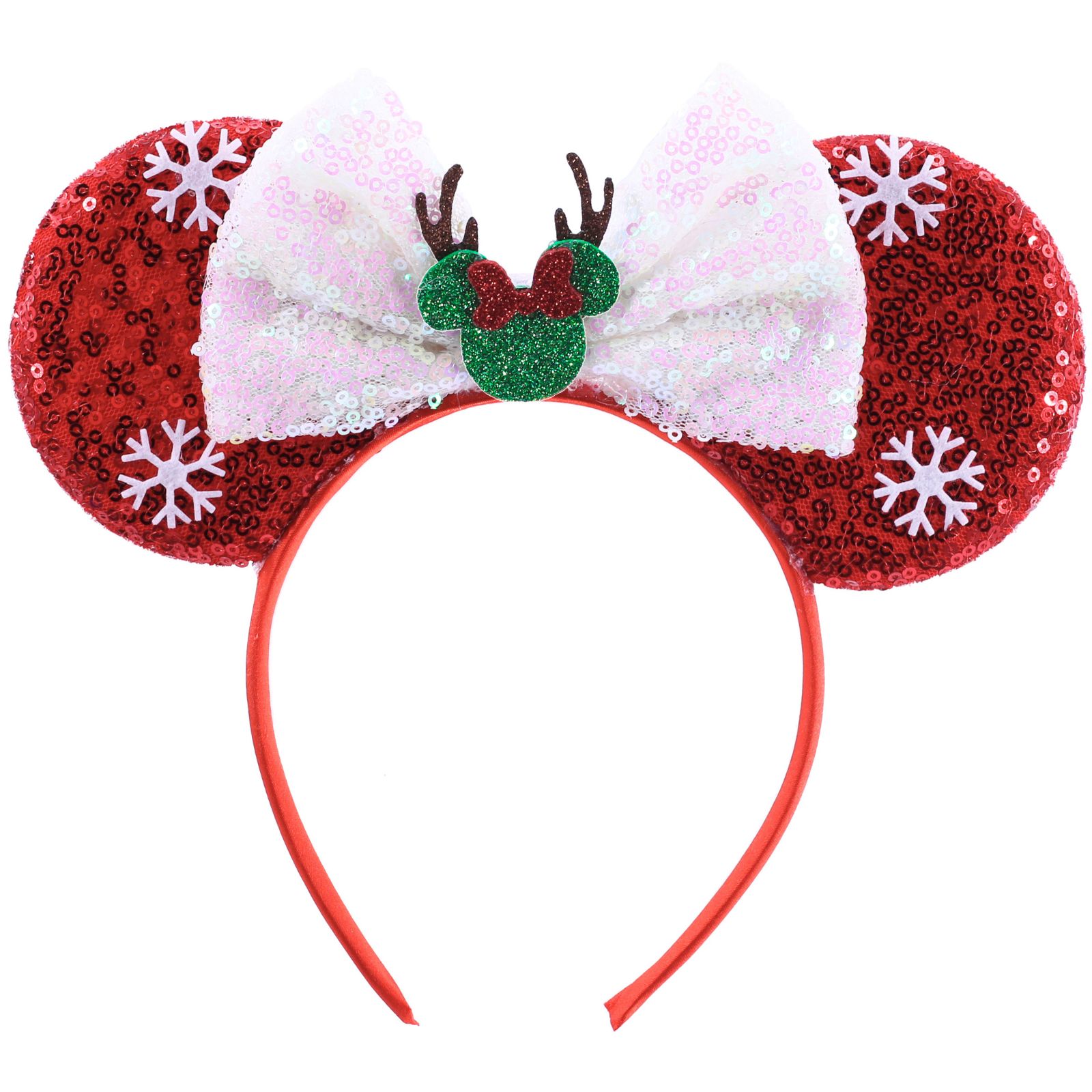 Sequin Christmas Mouse Ears Headband