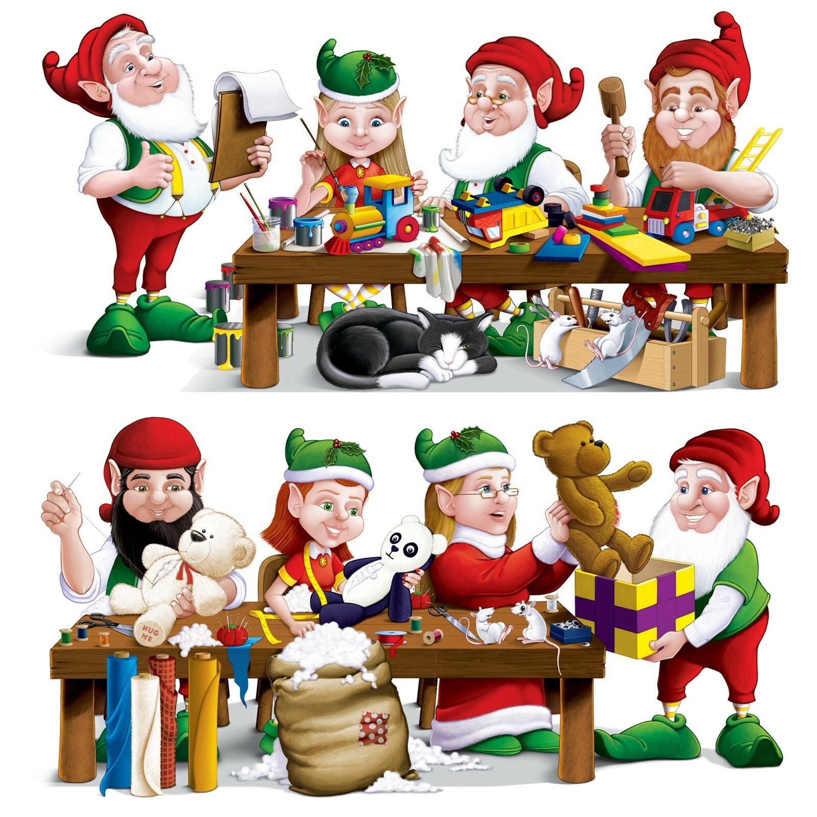 Santa's Workshop Christmas Theme Scene Setter Props