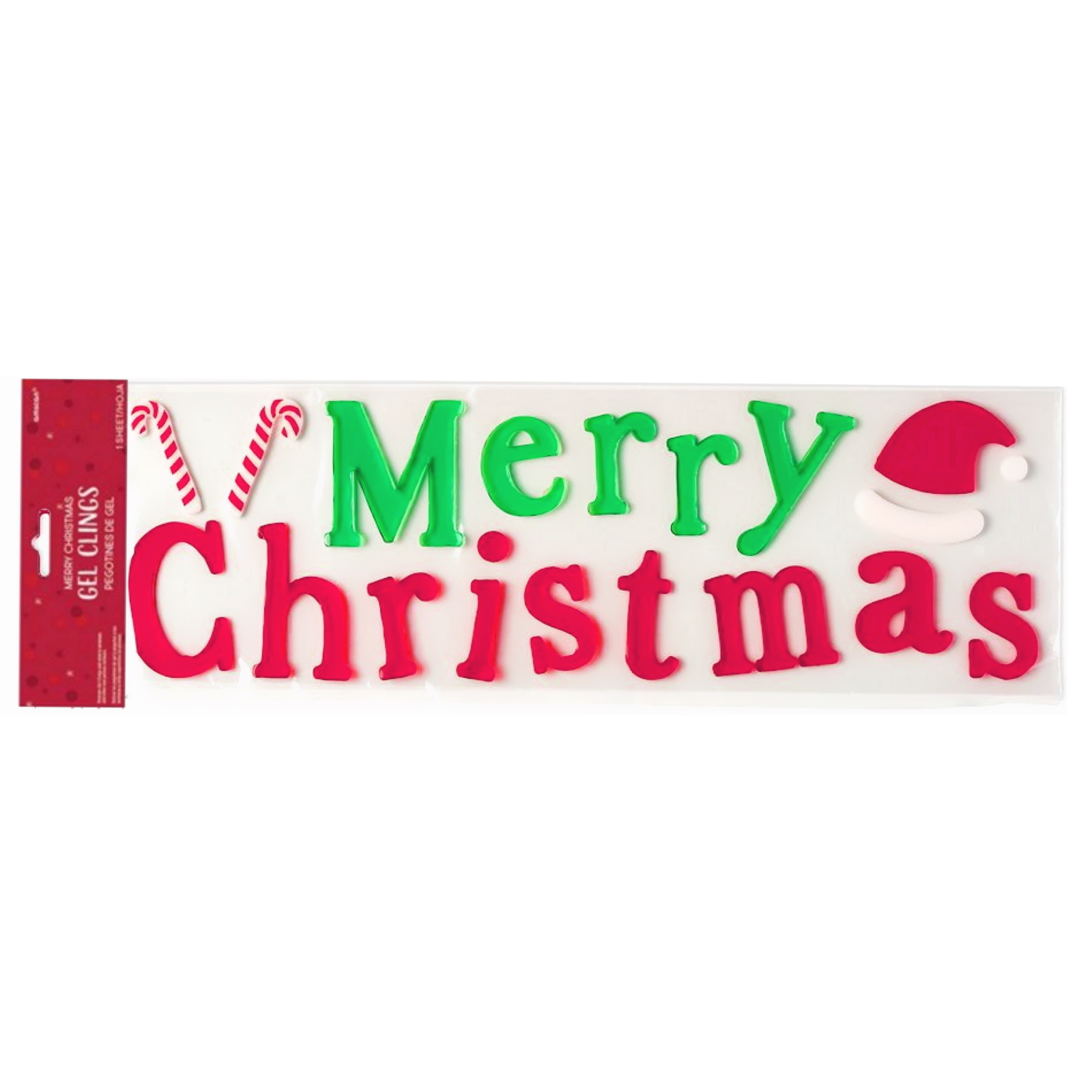 Merry Christmas Gel Window Clings