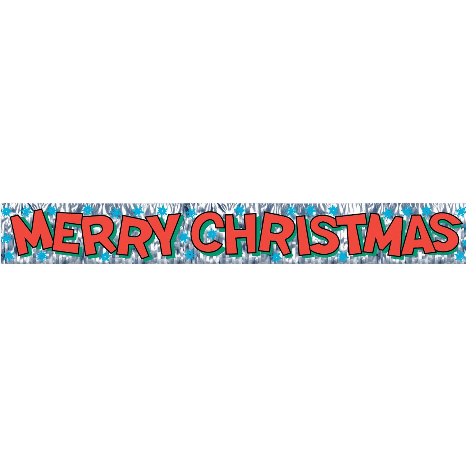 Merry Christmas Foil Fringe Banner 