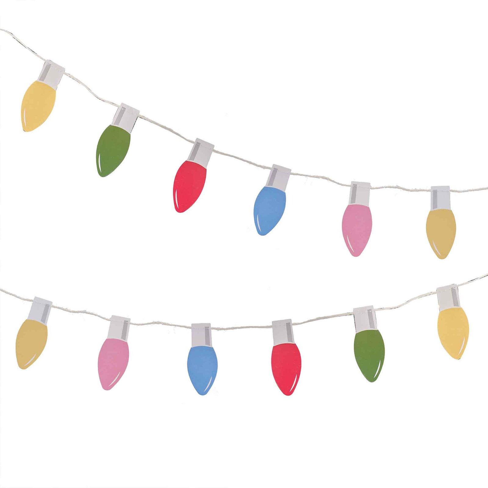 Merry Little Christmas Light Bulb Garland