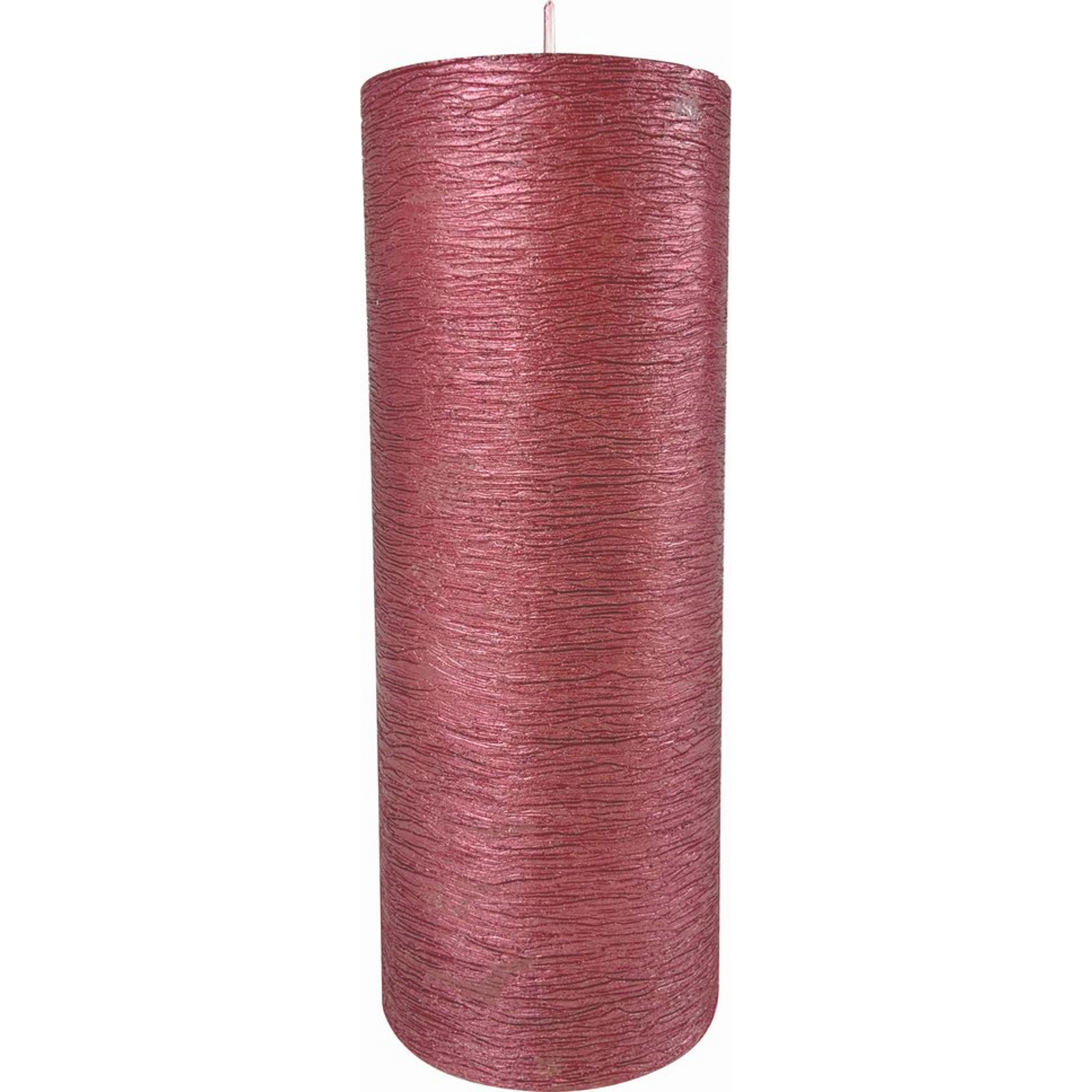 Frankie & Me Textured Red Christmas Pillar Candle 