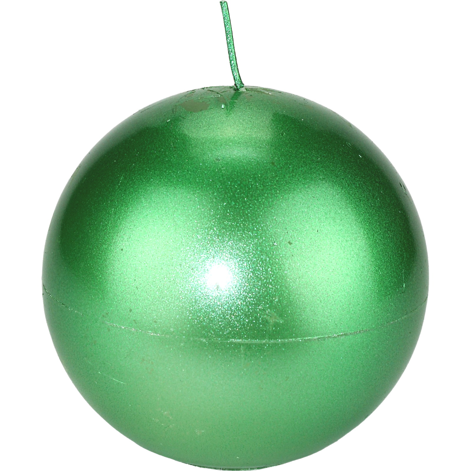Frankie & Me Metallic Green Sphere Christmas Candle