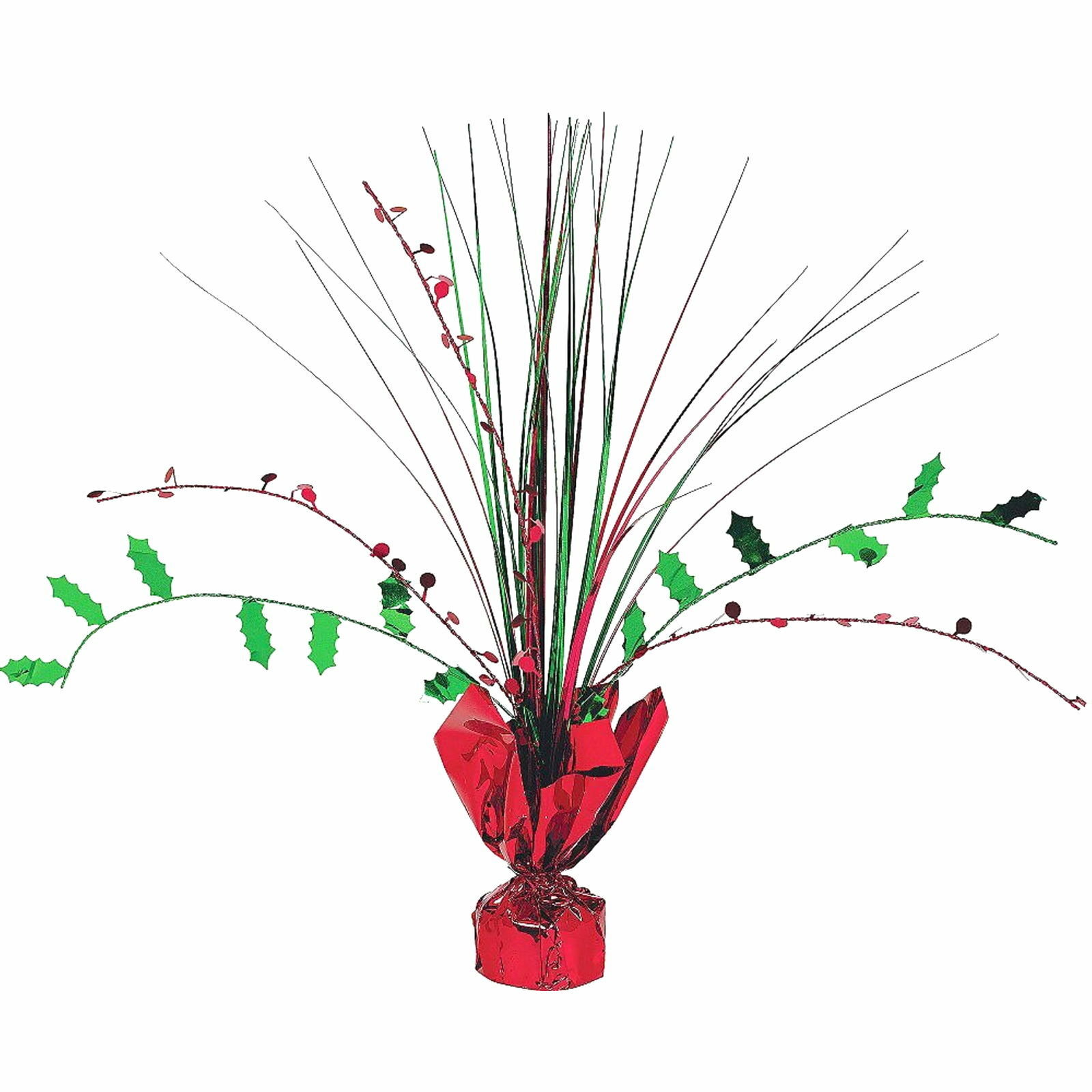 Christmas Holly Foil Spray Centrepiece