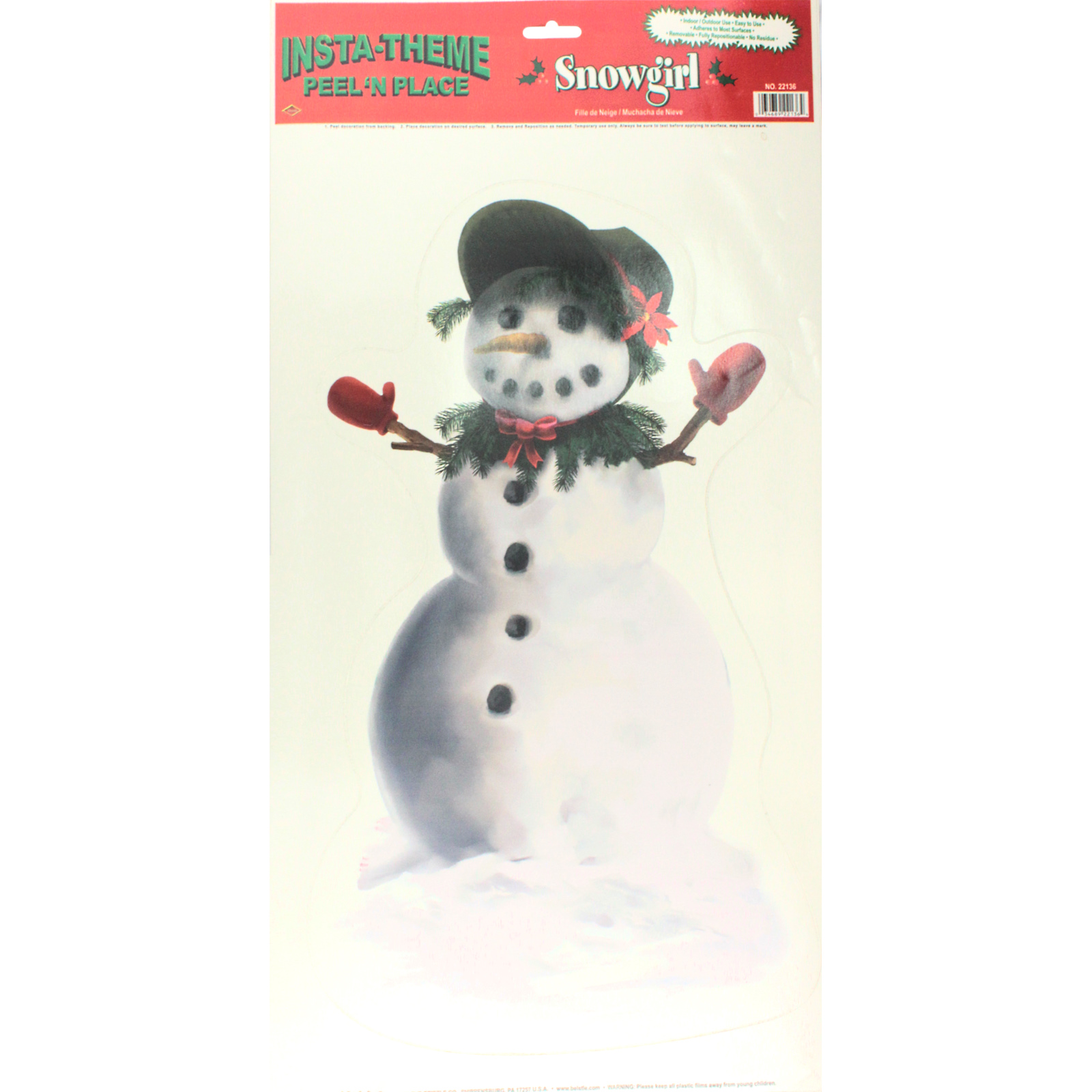 Insta Theme Festive Snowgirl Peel and Place