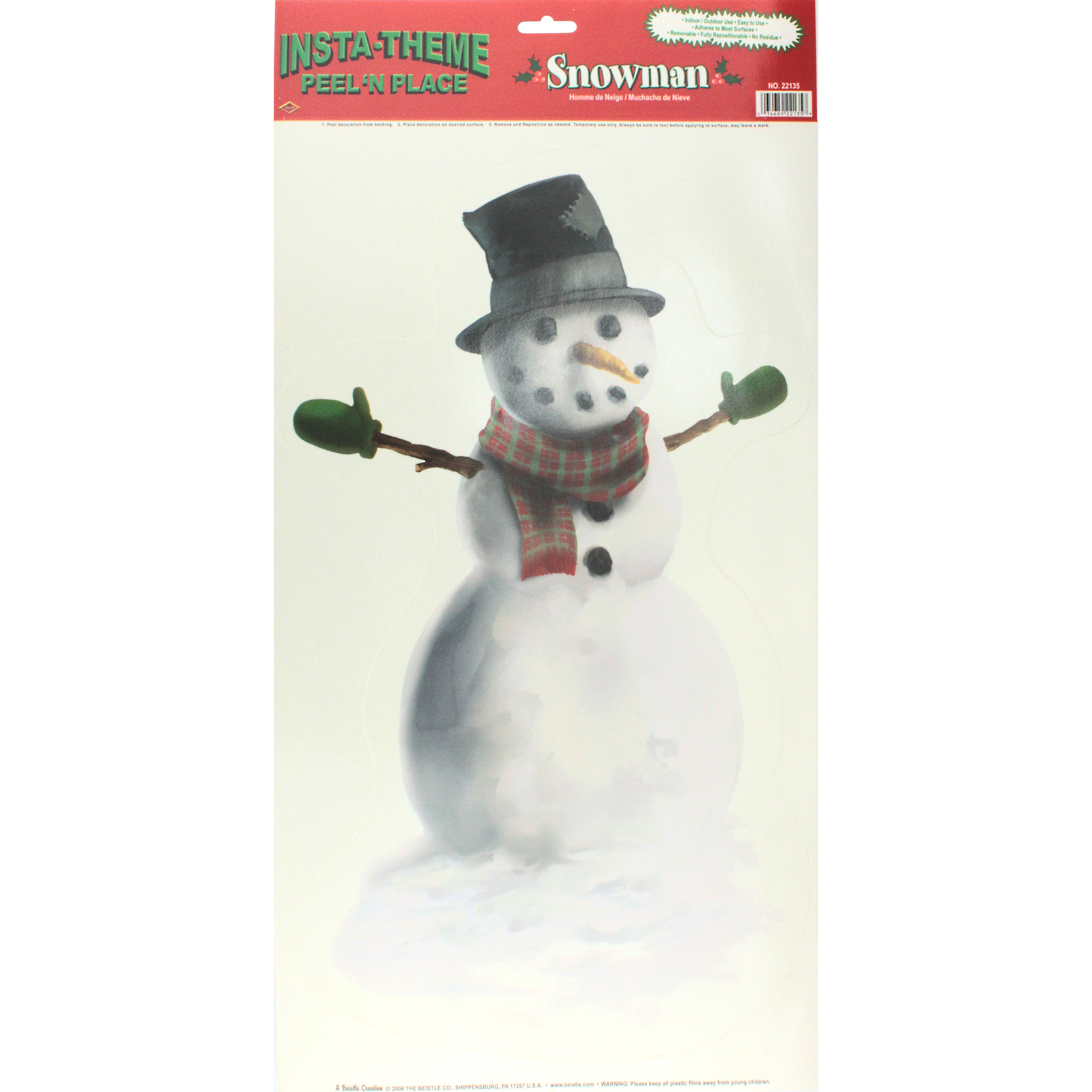 Insta Theme Winter Snowman Peel and Place