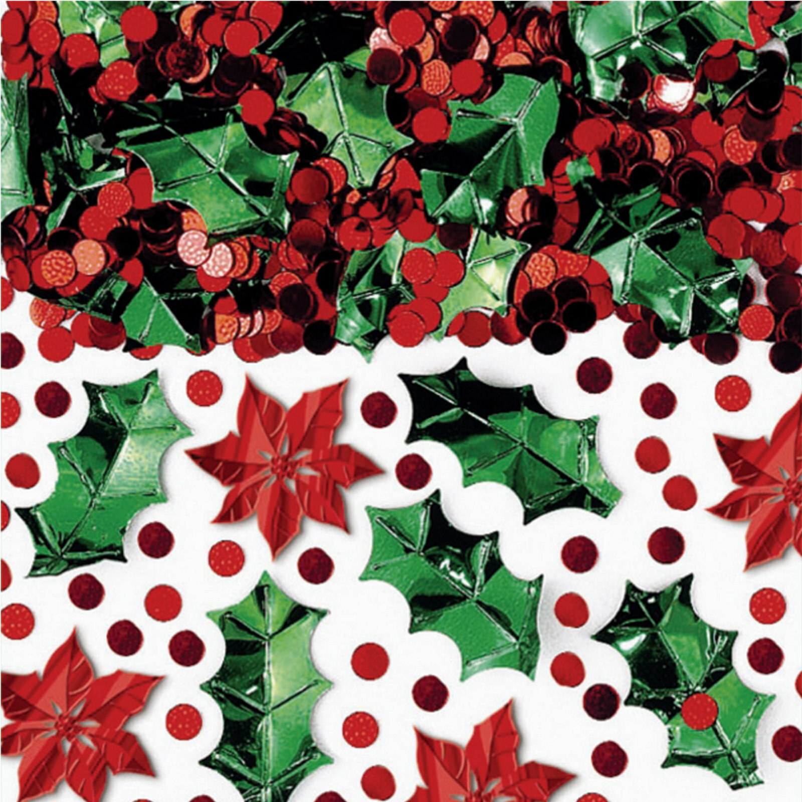 Christmas Poinsettia & Holly Confetti/Table Scatters 70g