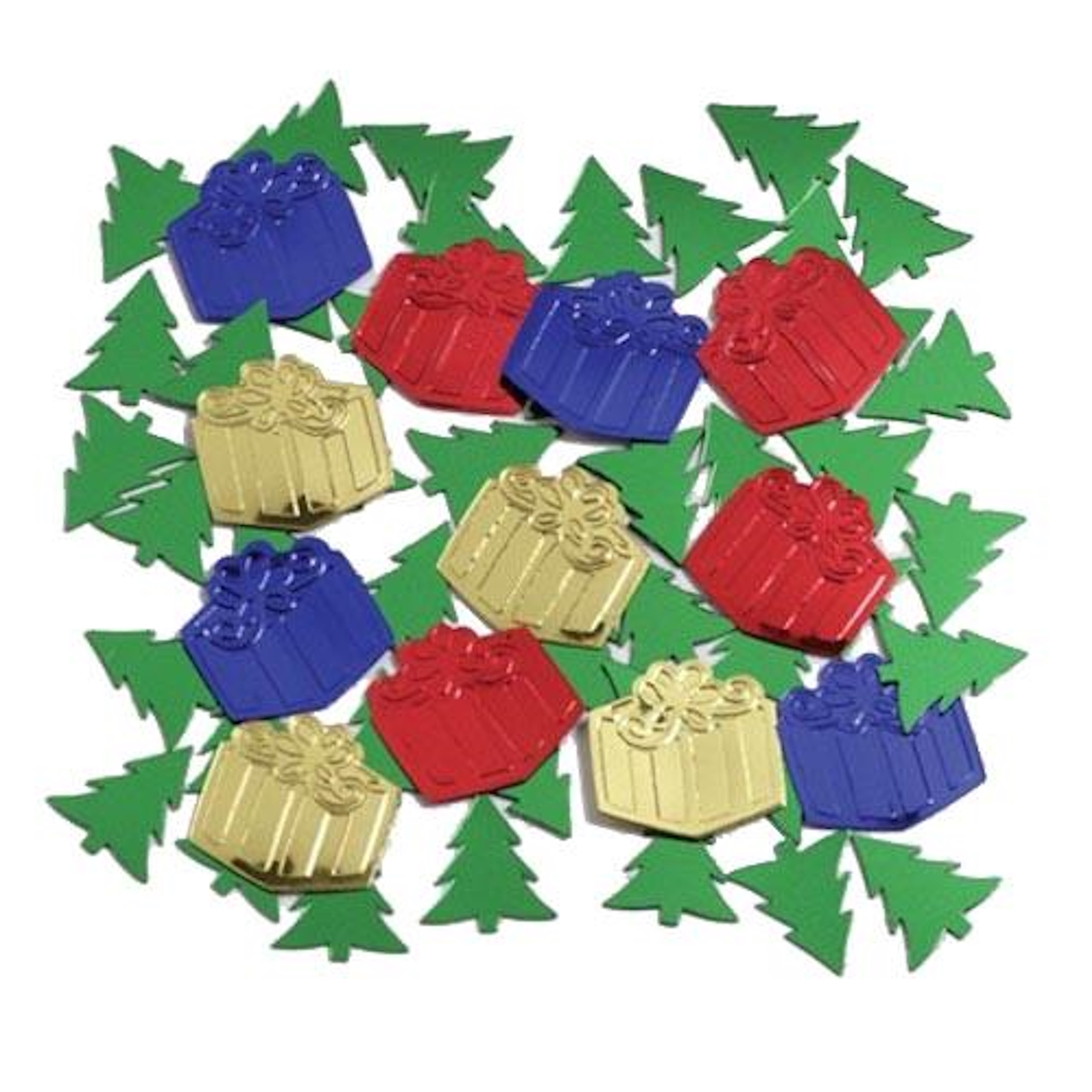 Christmas Trees Presents Shaped Confetti