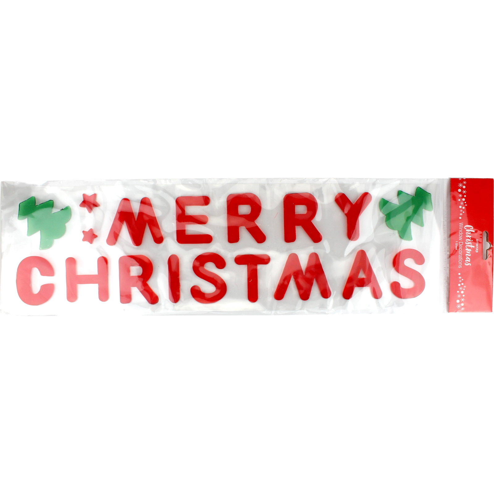 Merry Christmas Gel Window Cling