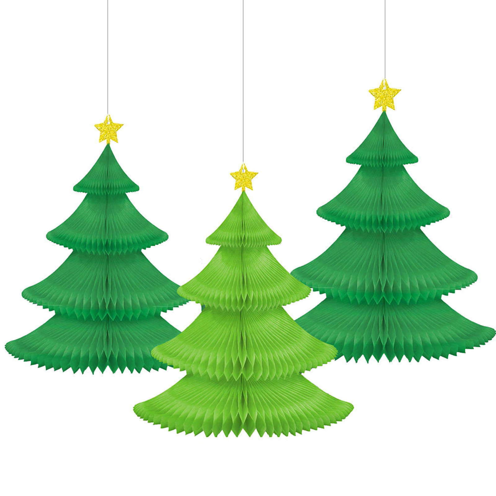 Christmas Tree Tissue Hanging Decorations 
