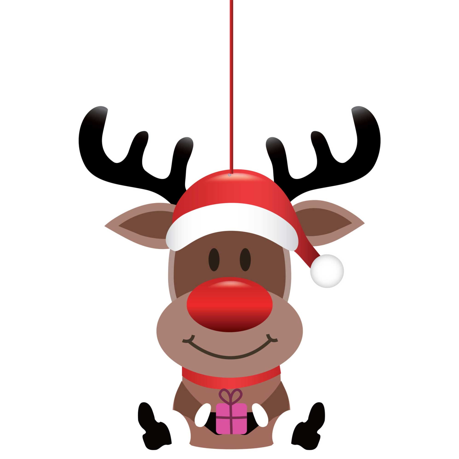 Rudolph Reindeer Hanging Door Decoration