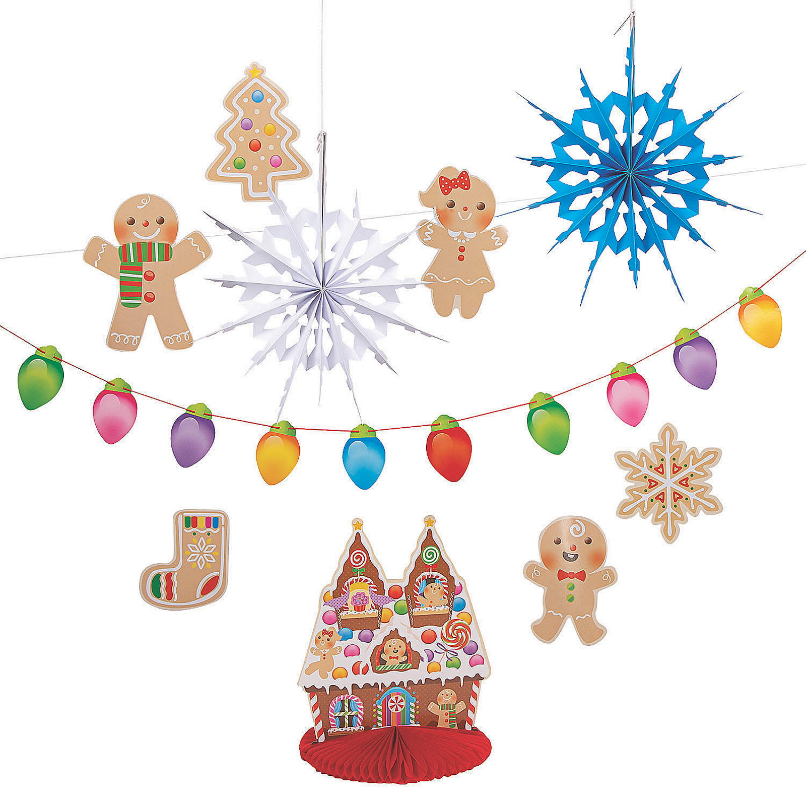 Gingerbread Christmas Party Decorating Kit (10 pieces)