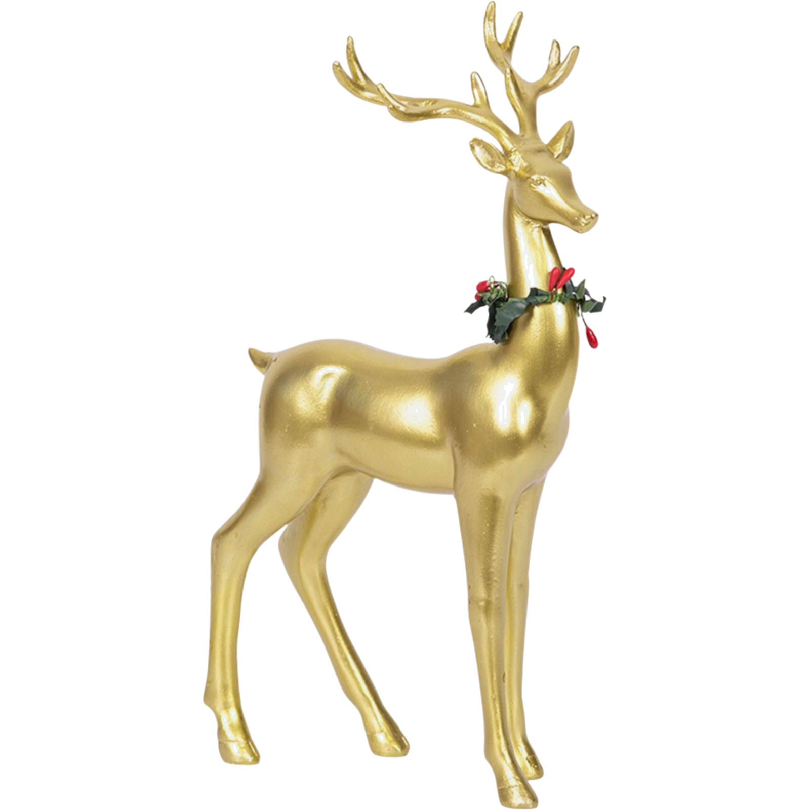 Gold Standing Reindeer 27cm