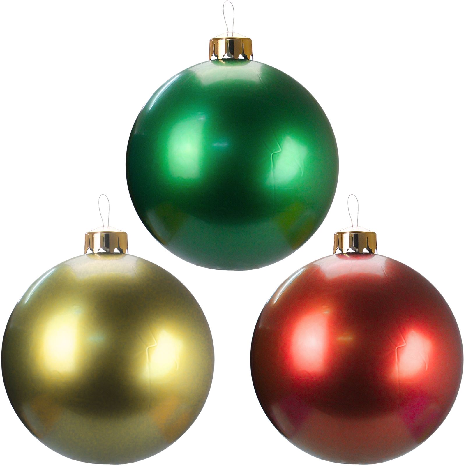 Inflatable Metallic PVC Christmas Bauble 65cm Assorted