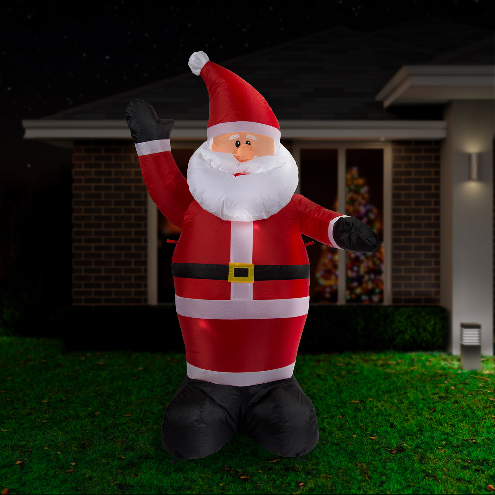 Inflatable Santa Claus With LED Lights 130cm 