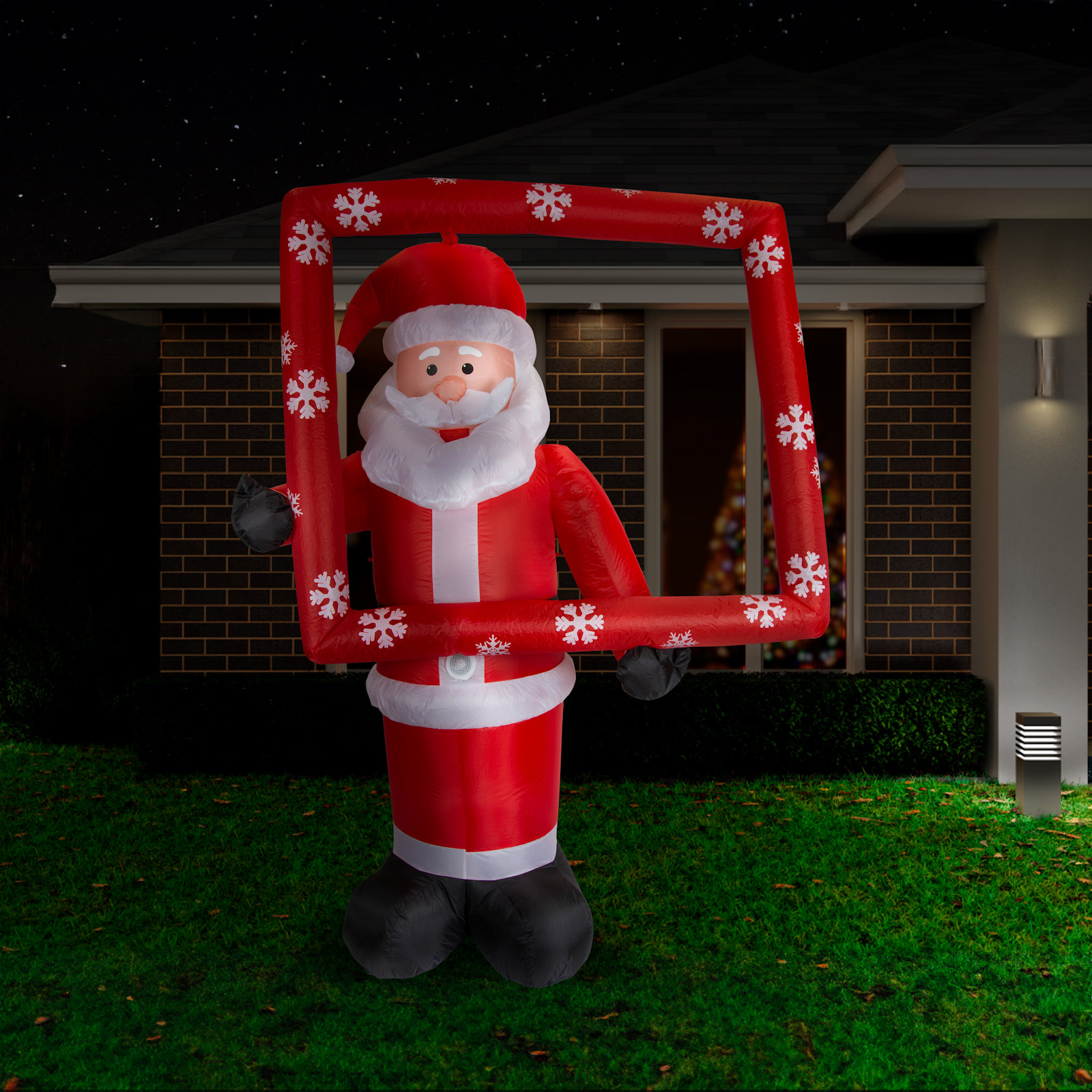 Musical Photo Opp Inflatable Santa With LED Lights 180cm