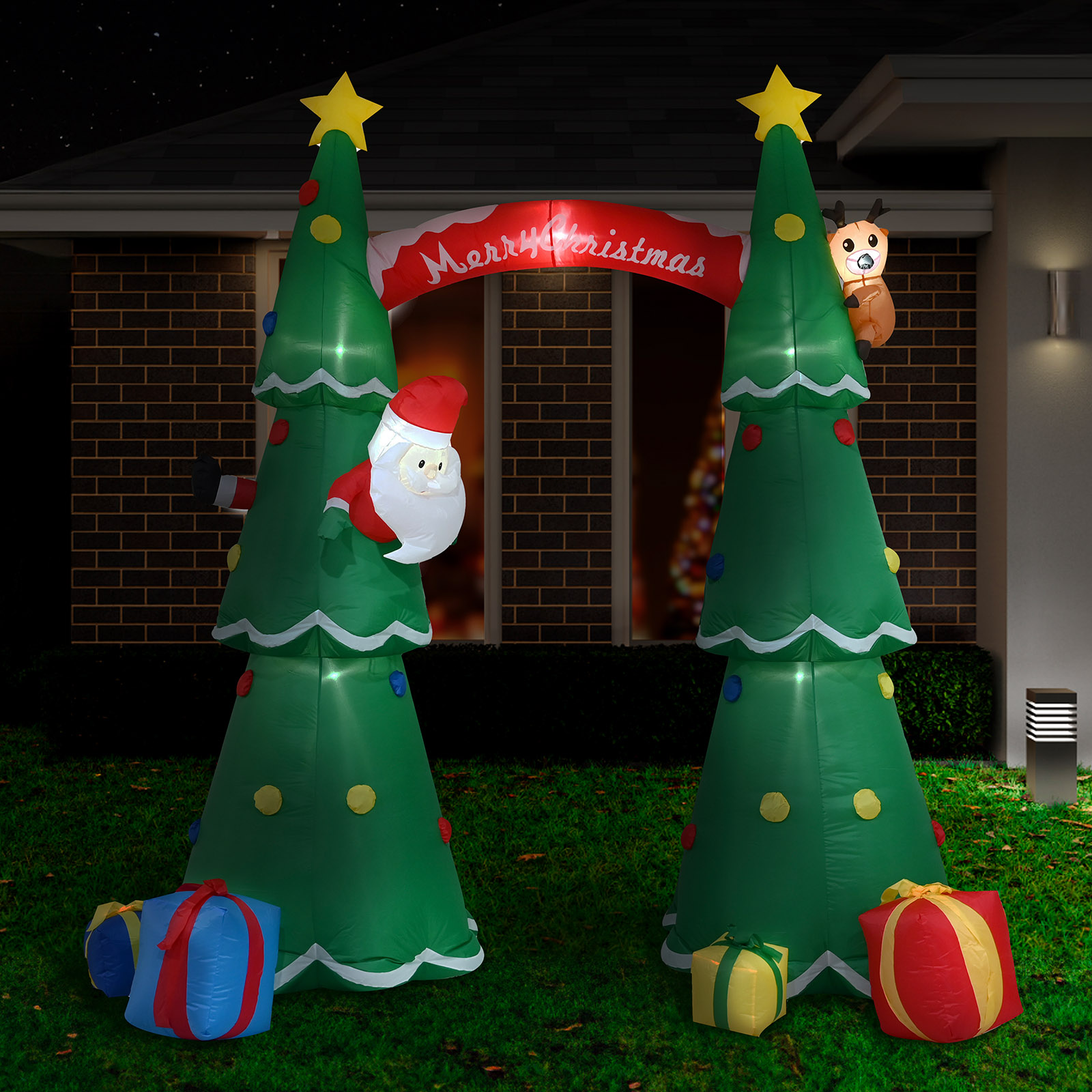 Inflatable Christmas Tree Archway With LED Lights 300cm