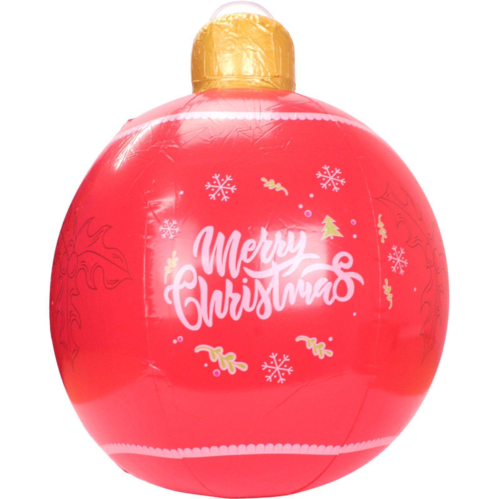 Inflatable Red Merry Christmas Bauble 60cm