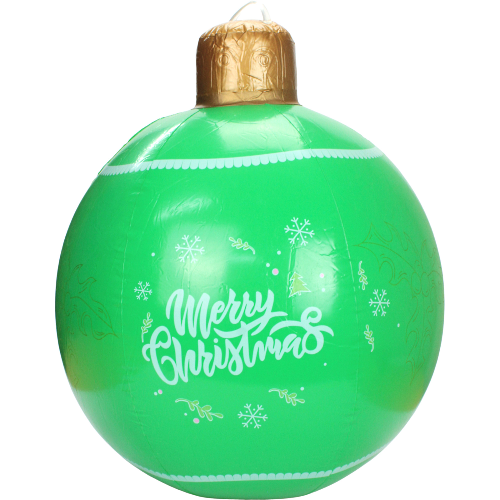 Inflatable Green Merry Christmas Bauble 60cm