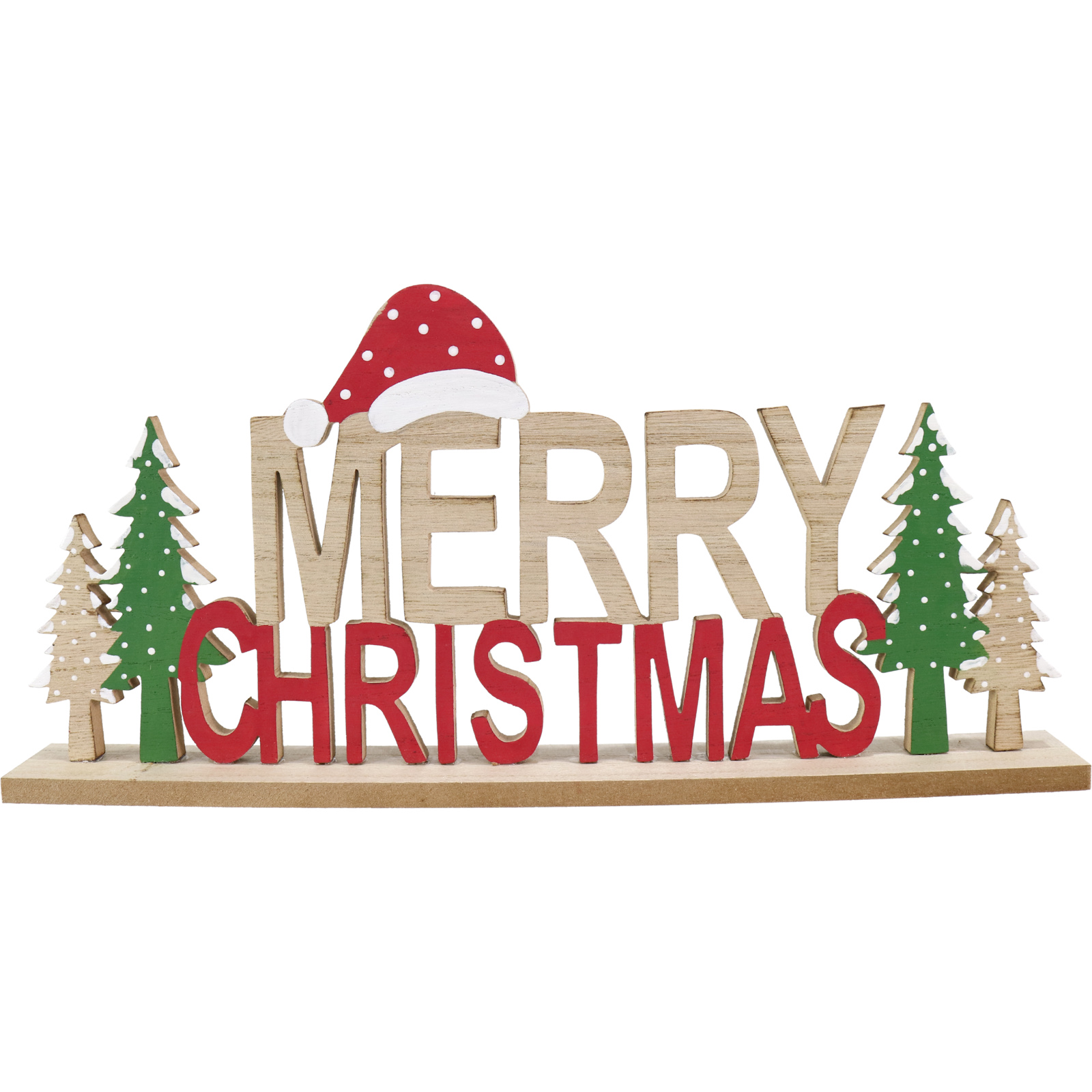 Wooden Festive Merry Christmas Sign