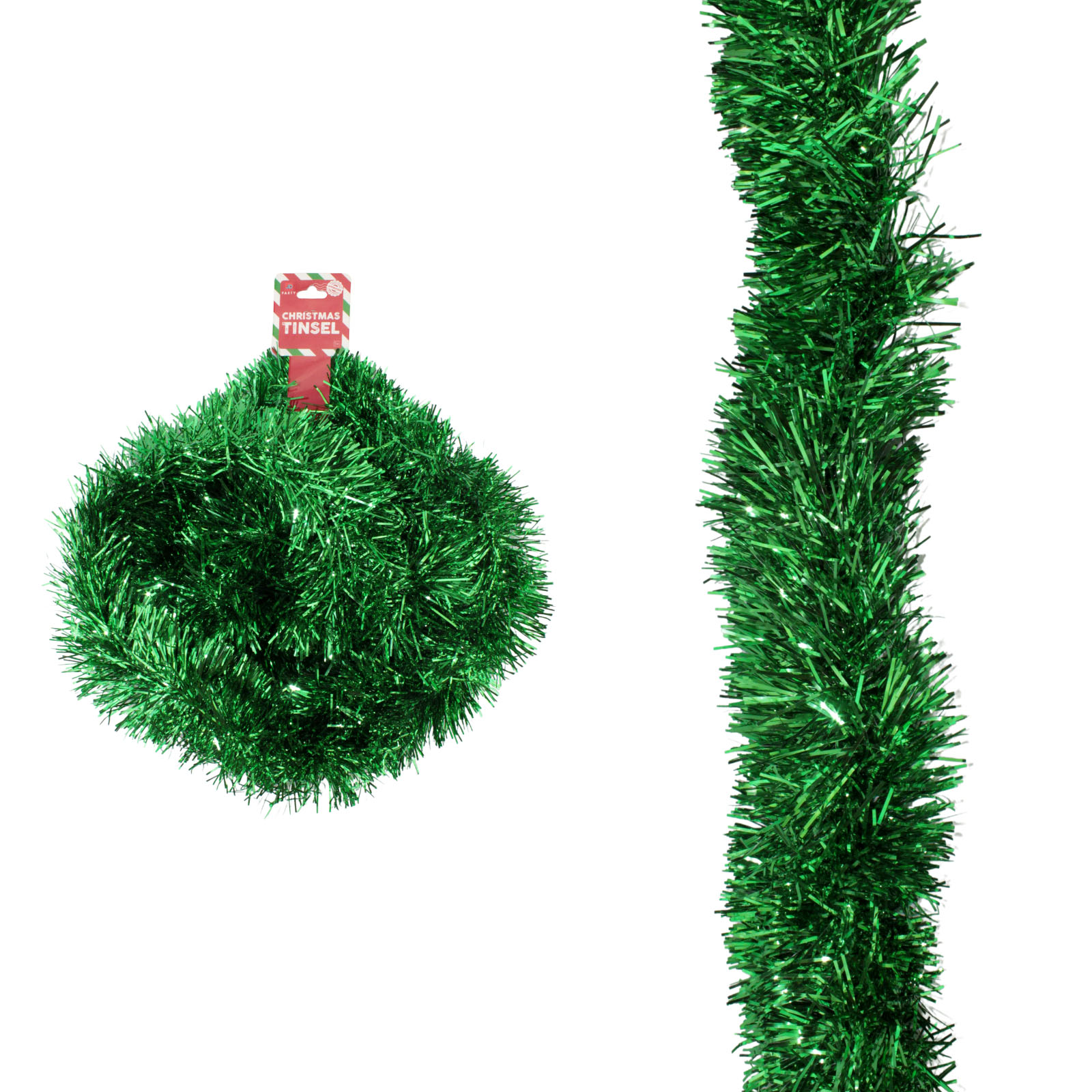 Green Classic Christmas Tinsel (2m) 