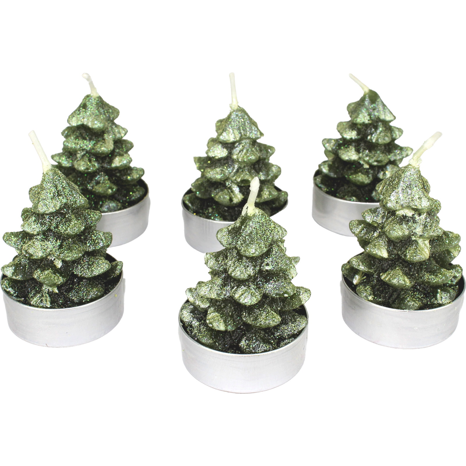Christmas Tree Tealight Candles (Pack of 6) 