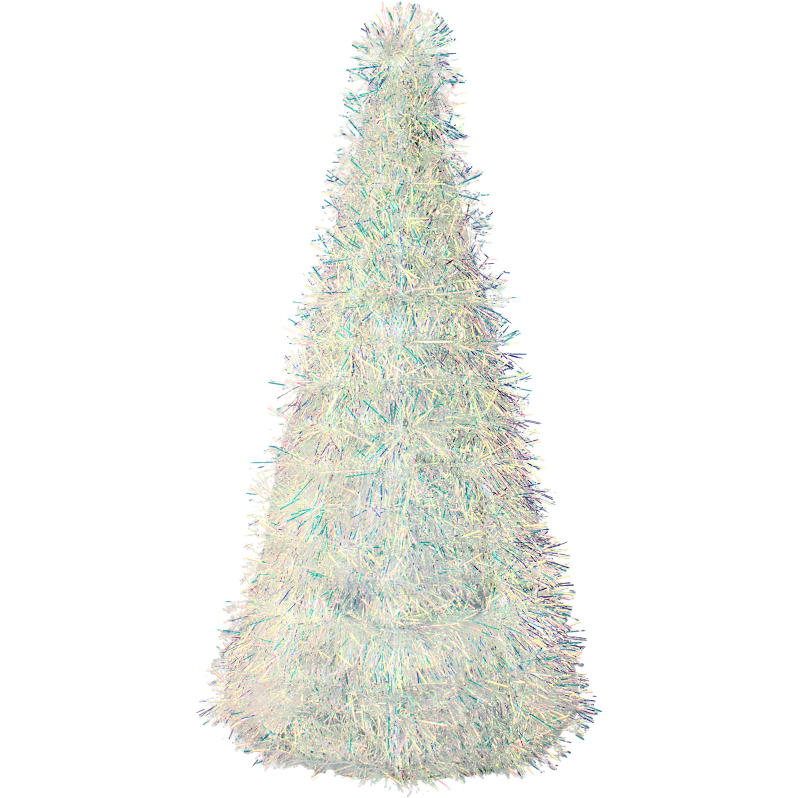 Iridescent Tinsel Tabletop Christmas Tree 48cm