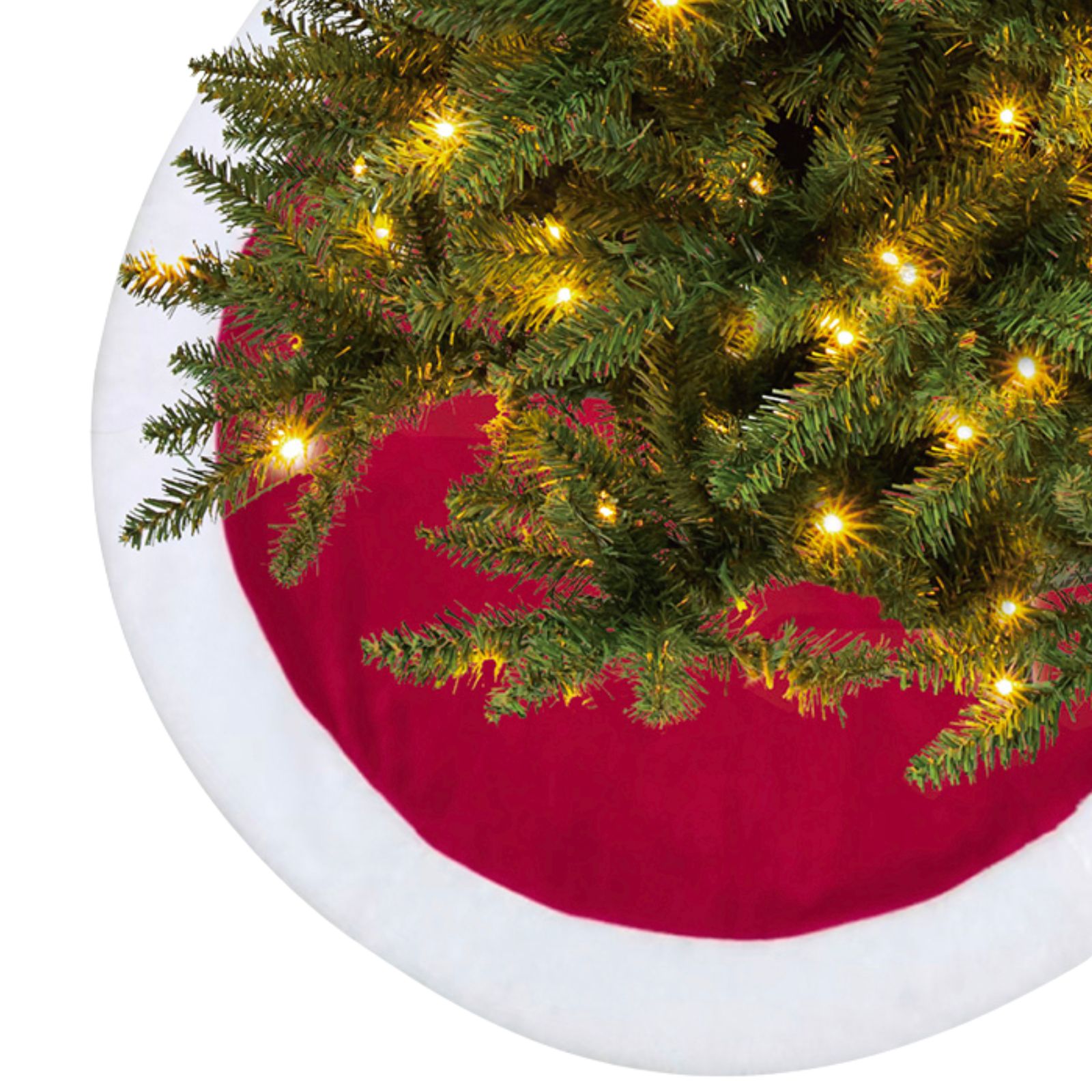 Red and White Christmas Tree Skirt