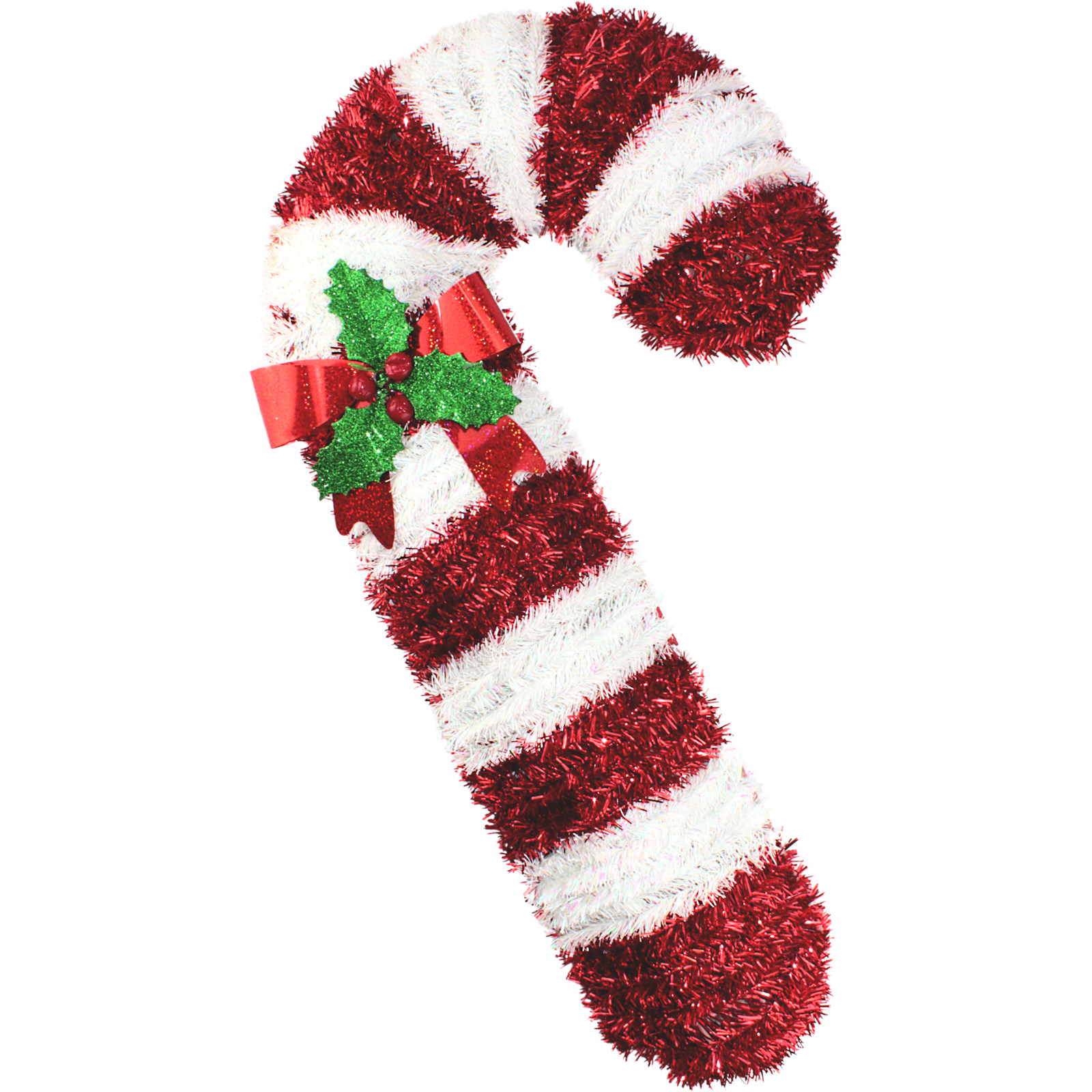 Christmas Candy Cane Tinsel Wall Decoration